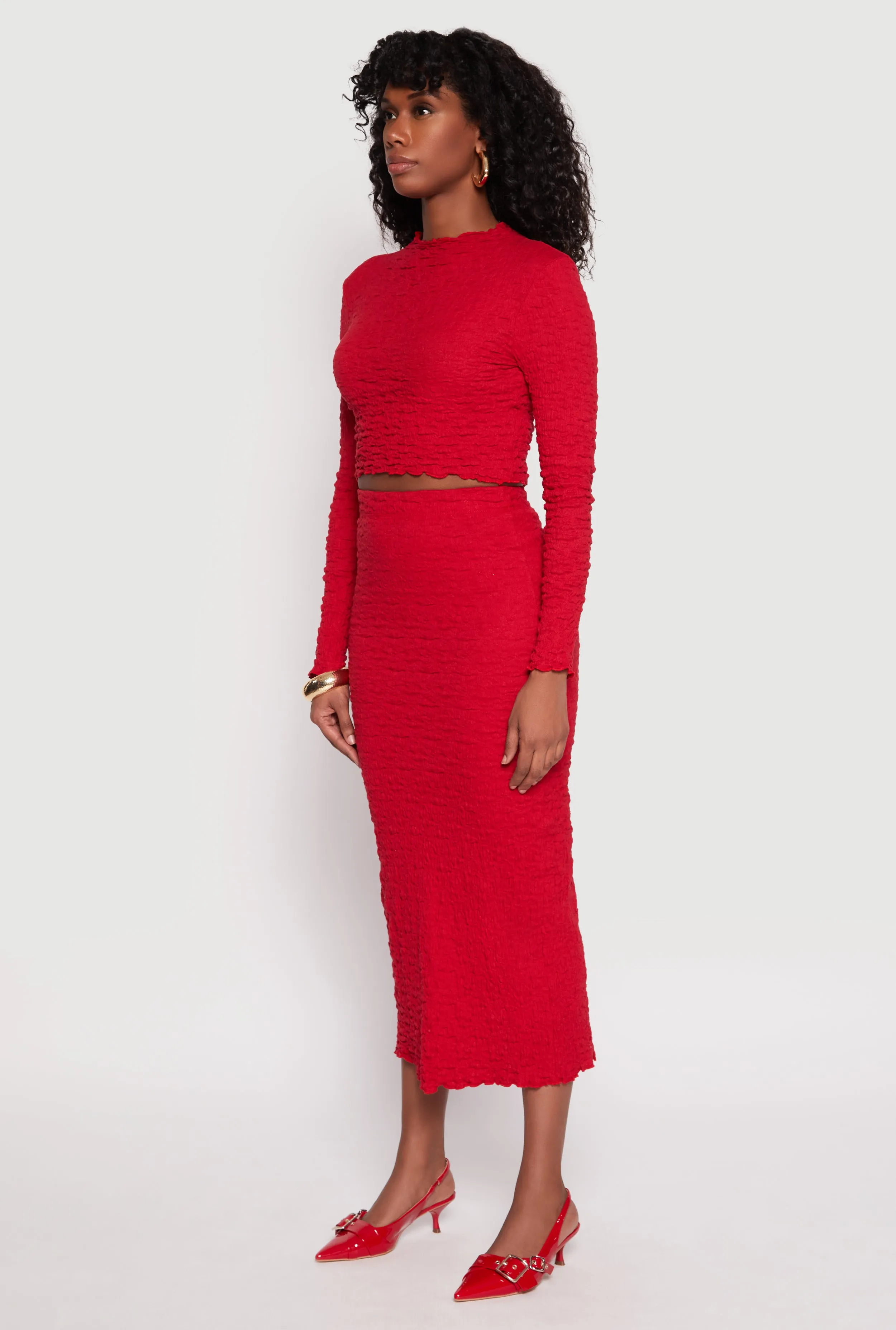 Almost Famous Textured Knit Crop Top sold by Rainbow product image thumbnail 3