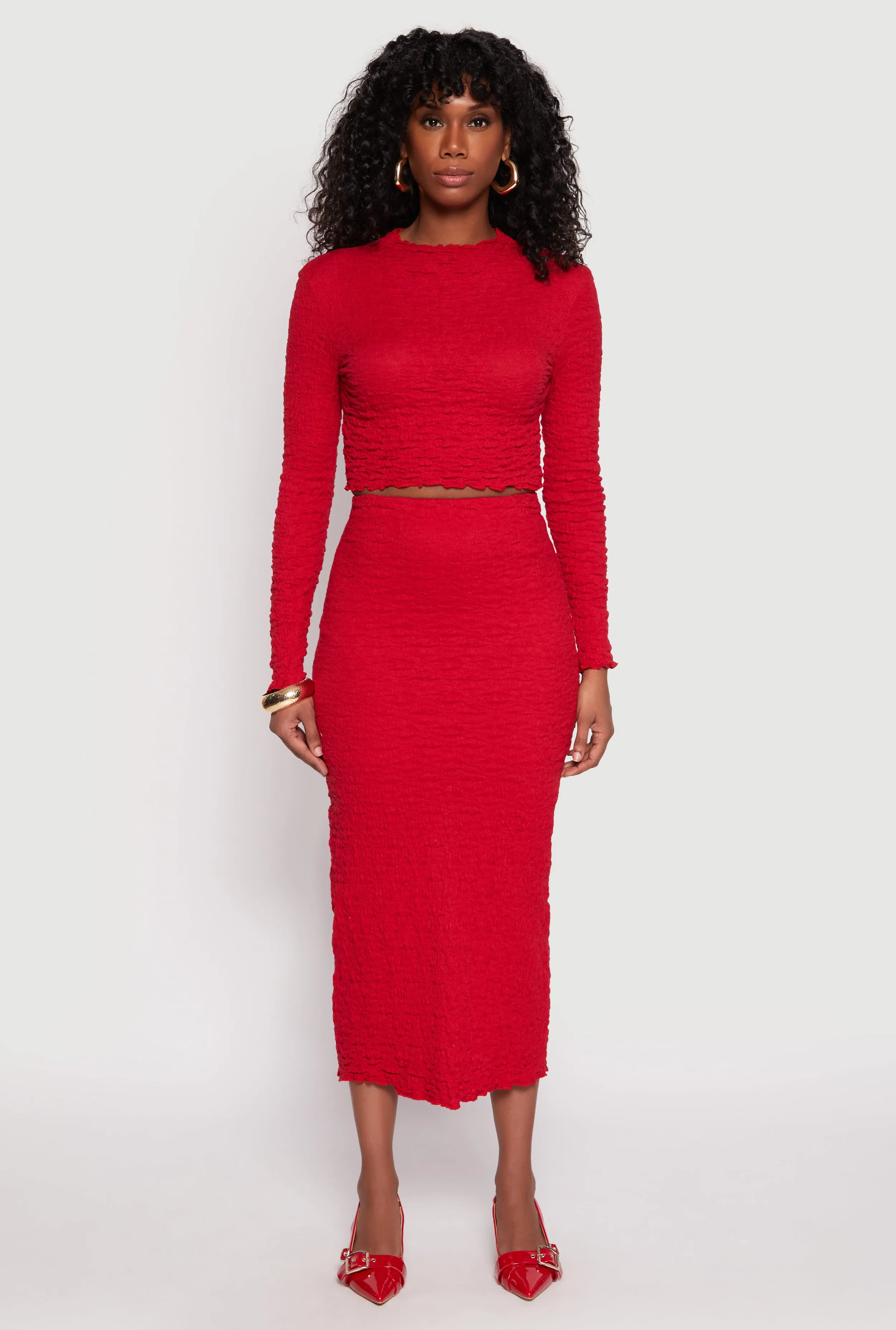 Almost Famous Textured Knit Crop Top sold by Rainbow product image thumbnail 2