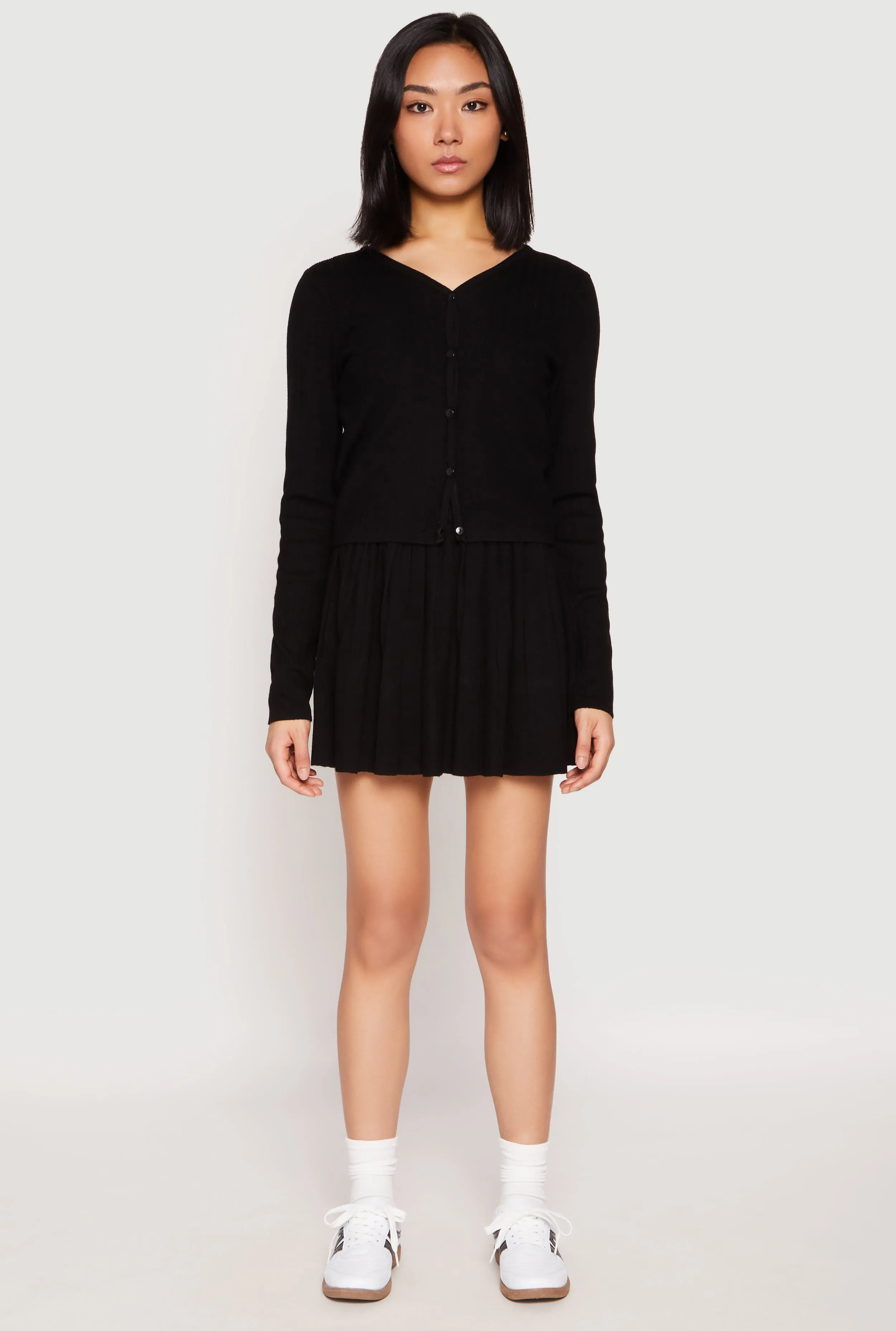 Ribbed Knit Long Sleeve Cardigan sold by Rainbow product image thumbnail 2