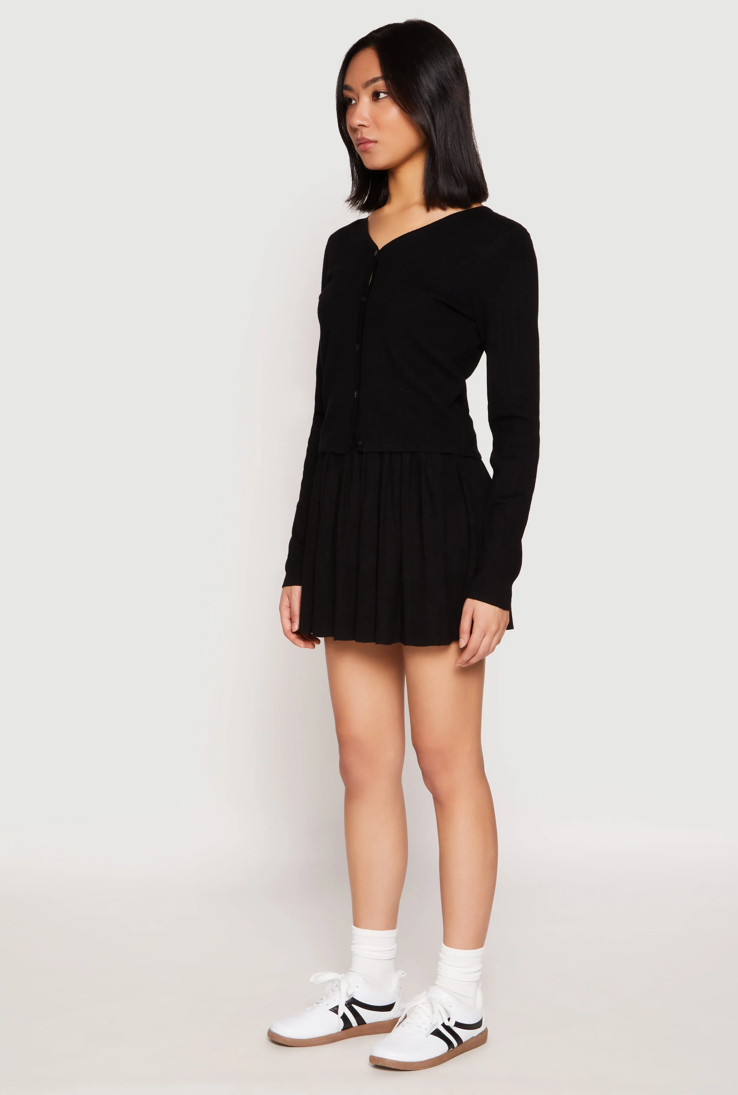 Ribbed Knit Long Sleeve Cardigan sold by Rainbow product image thumbnail 3