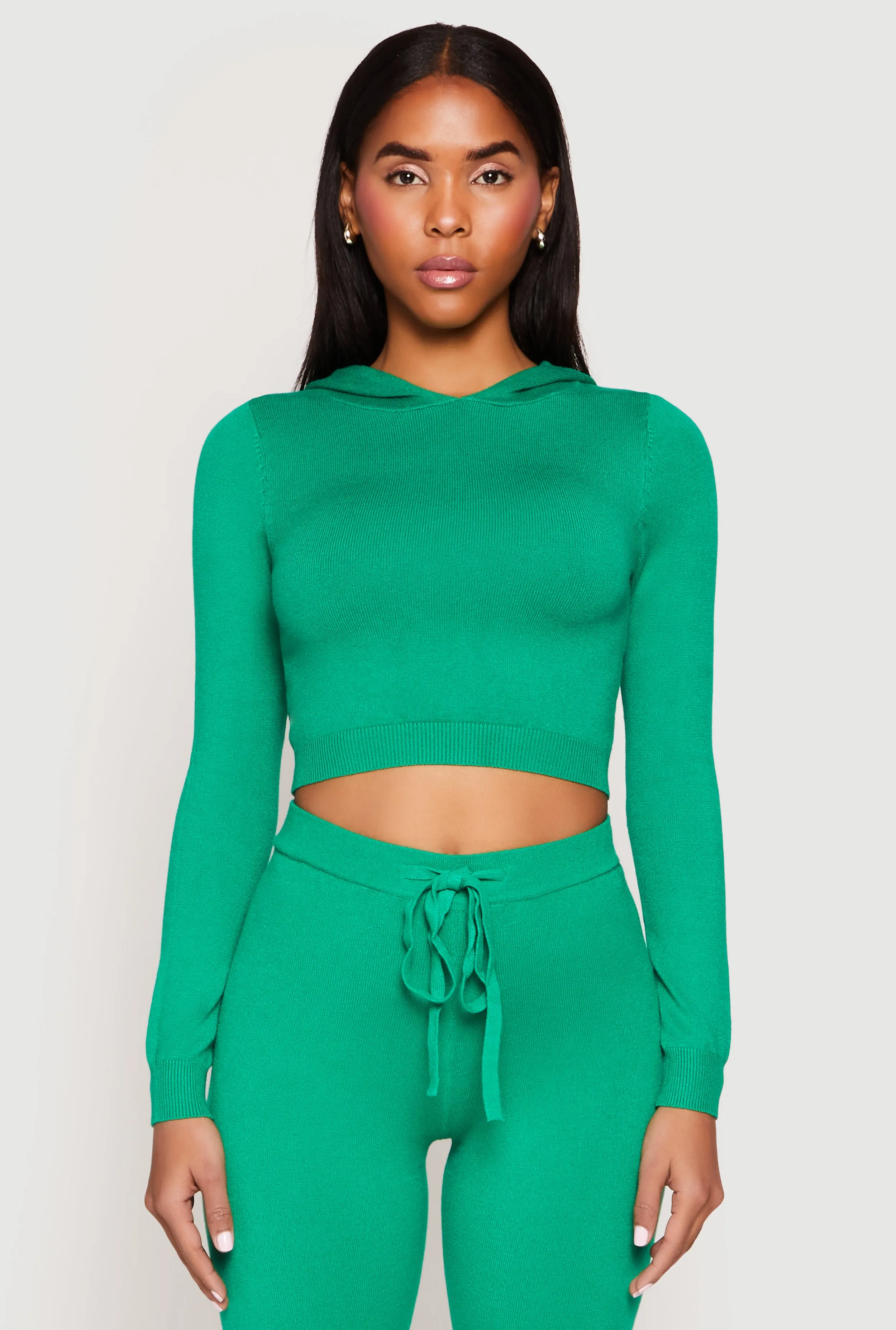 Daisy Cropped Hooded Pullover Sweater sold by Rainbow