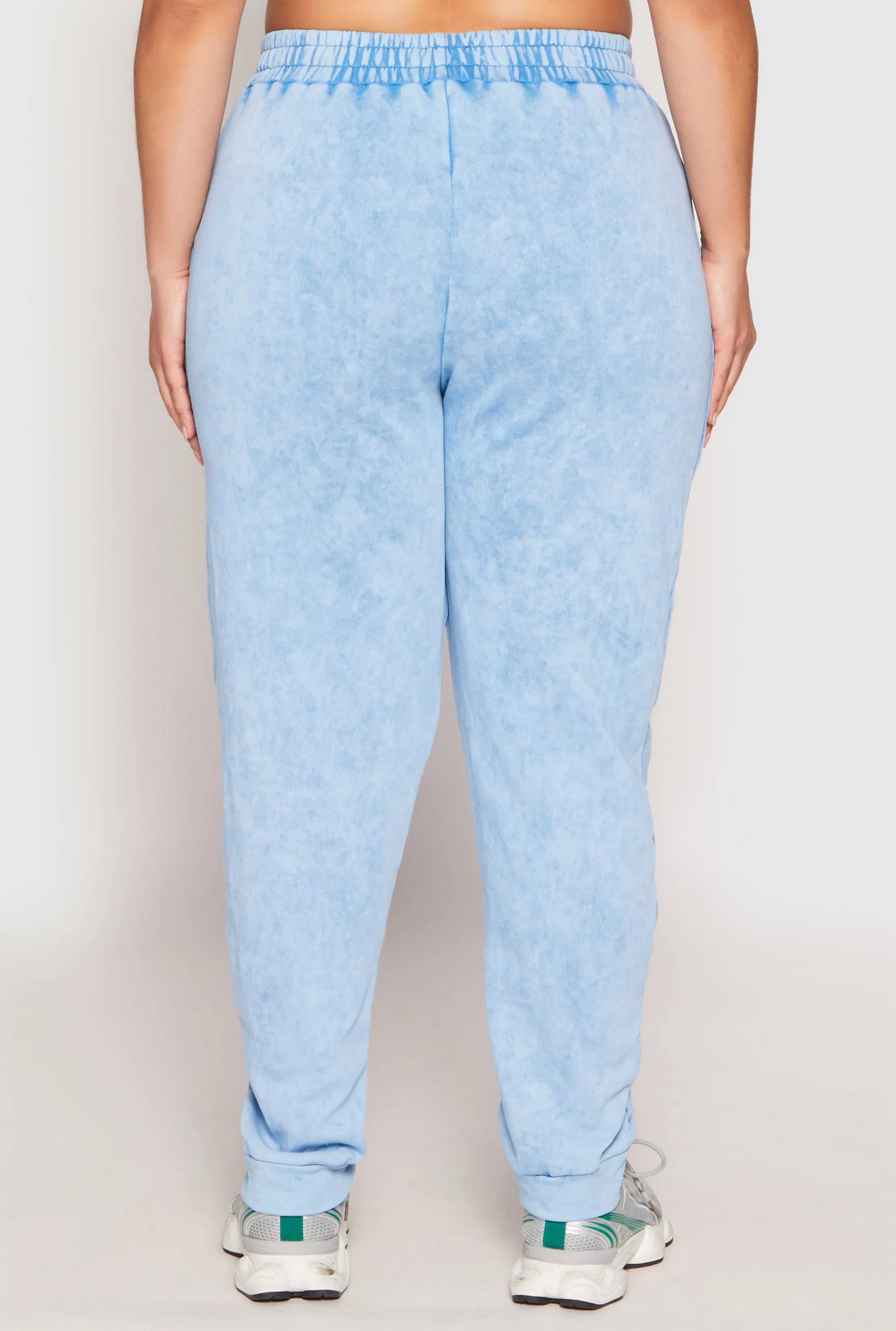 Plus Size French Terry Acid Wash Ruched Joggers sold by Rainbow product image thumbnail 3