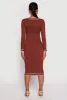 Daisy Ribbed Knit Contrast Trim Sweater Dress sold by Rainbow