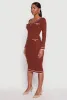 Daisy Ribbed Knit Contrast Trim Sweater Dress sold by Rainbow
