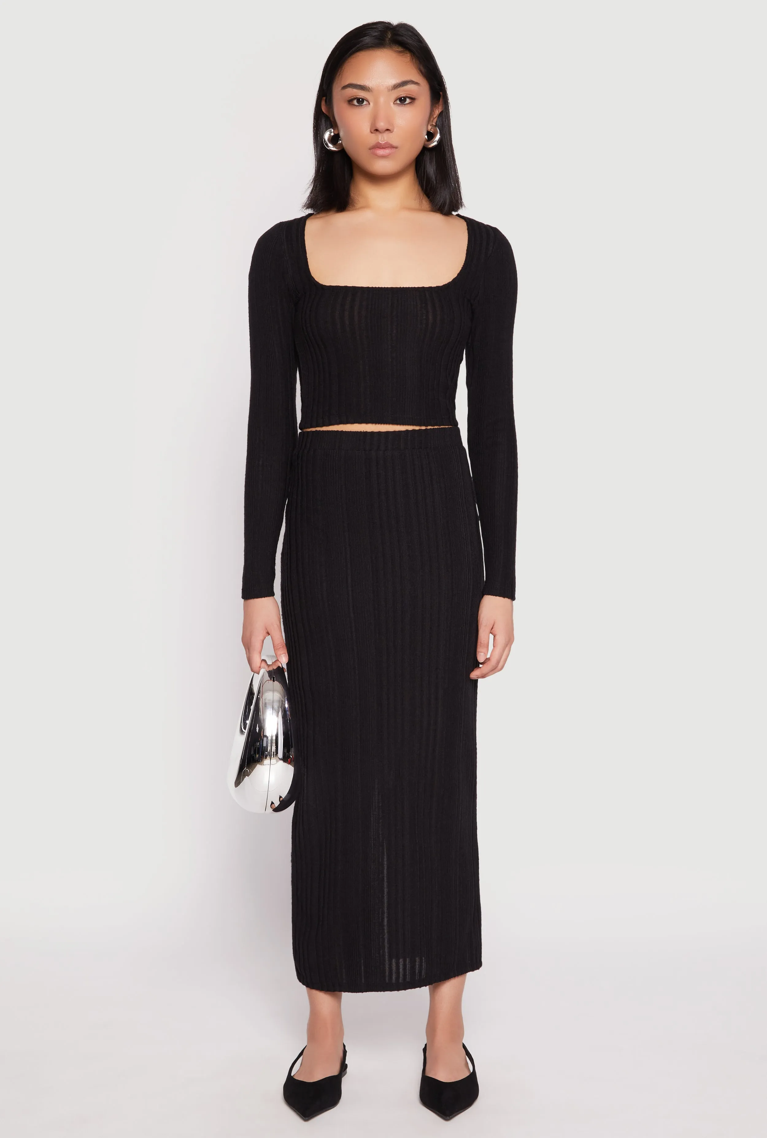 Almost Famous Brushed Knit Maxi Skirt sold by Rainbow