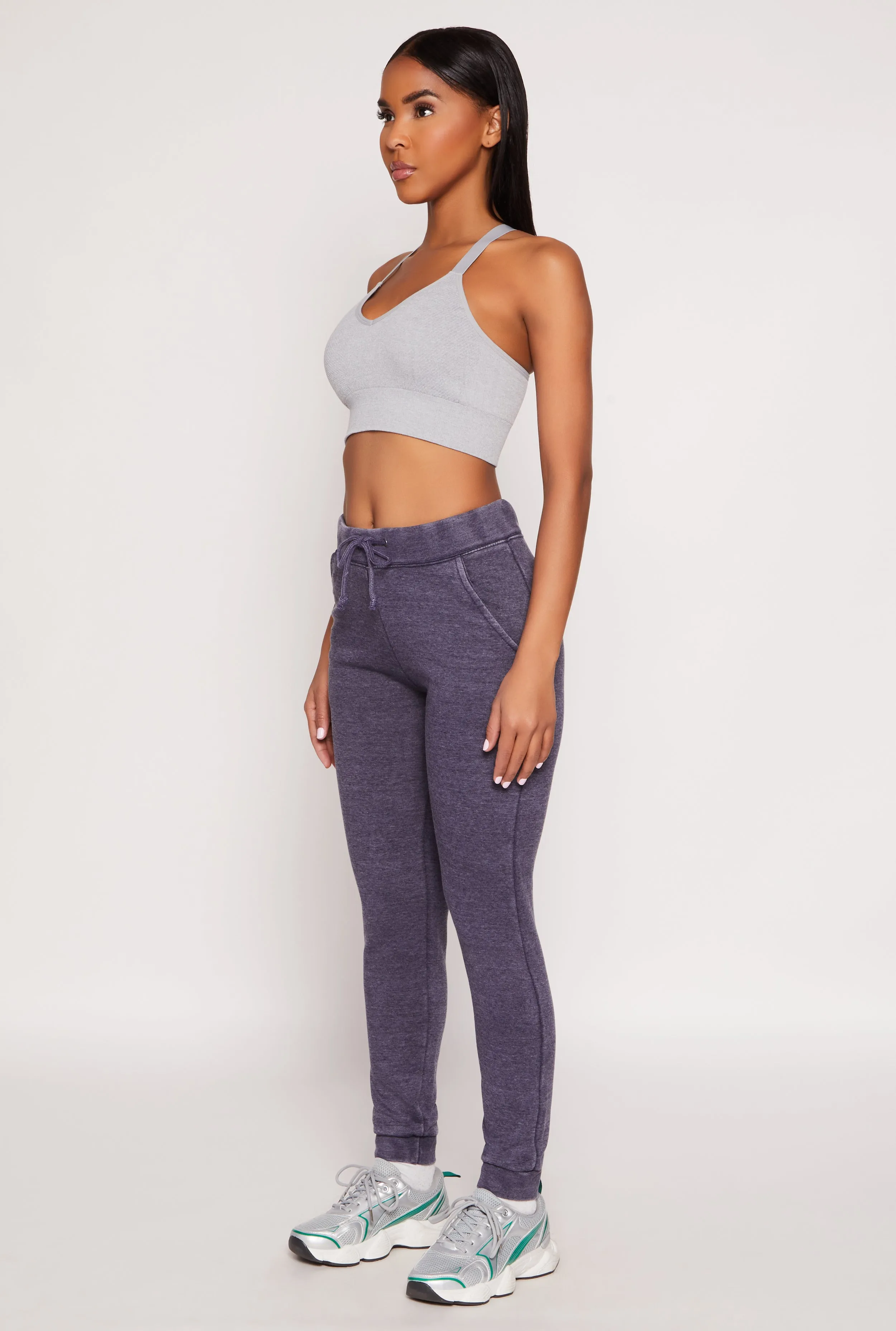 Fleece Lined Acid Wash Drawstring Joggers sold by Rainbow product image thumbnail 2