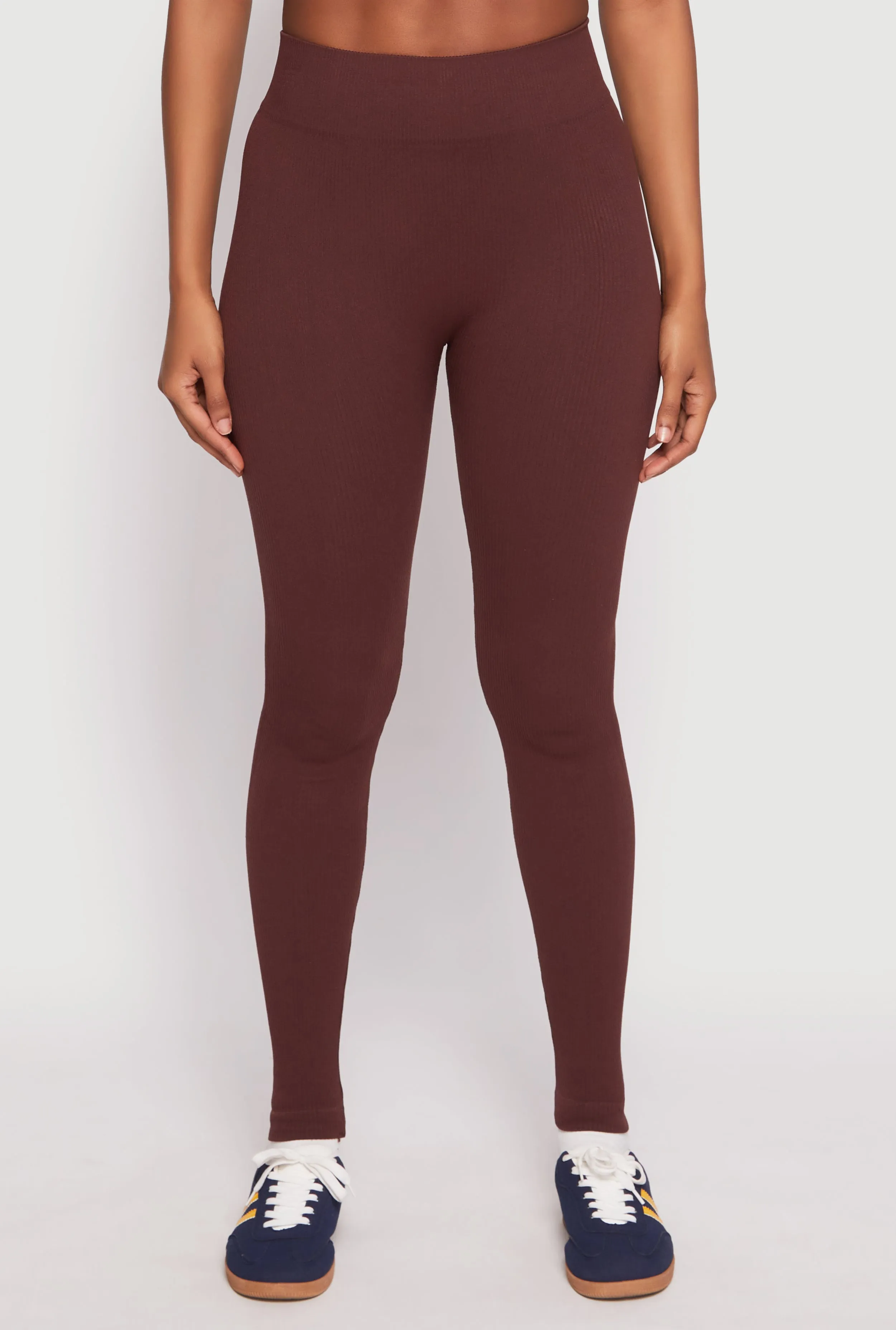 Seamless High Waisted Rib Knit Leggings sold by Rainbow product image thumbnail 2