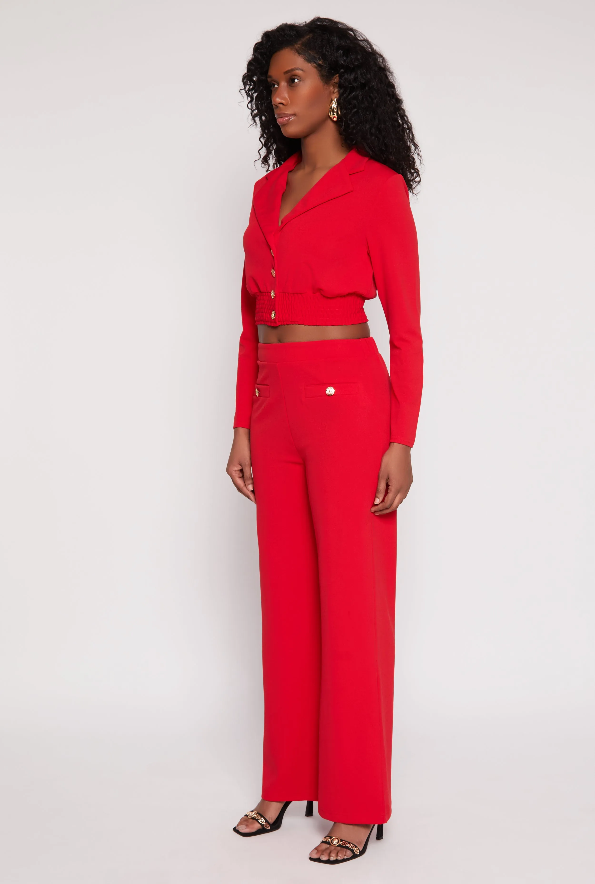 Smocked Button Front Blouse sold by Rainbow product image thumbnail 3