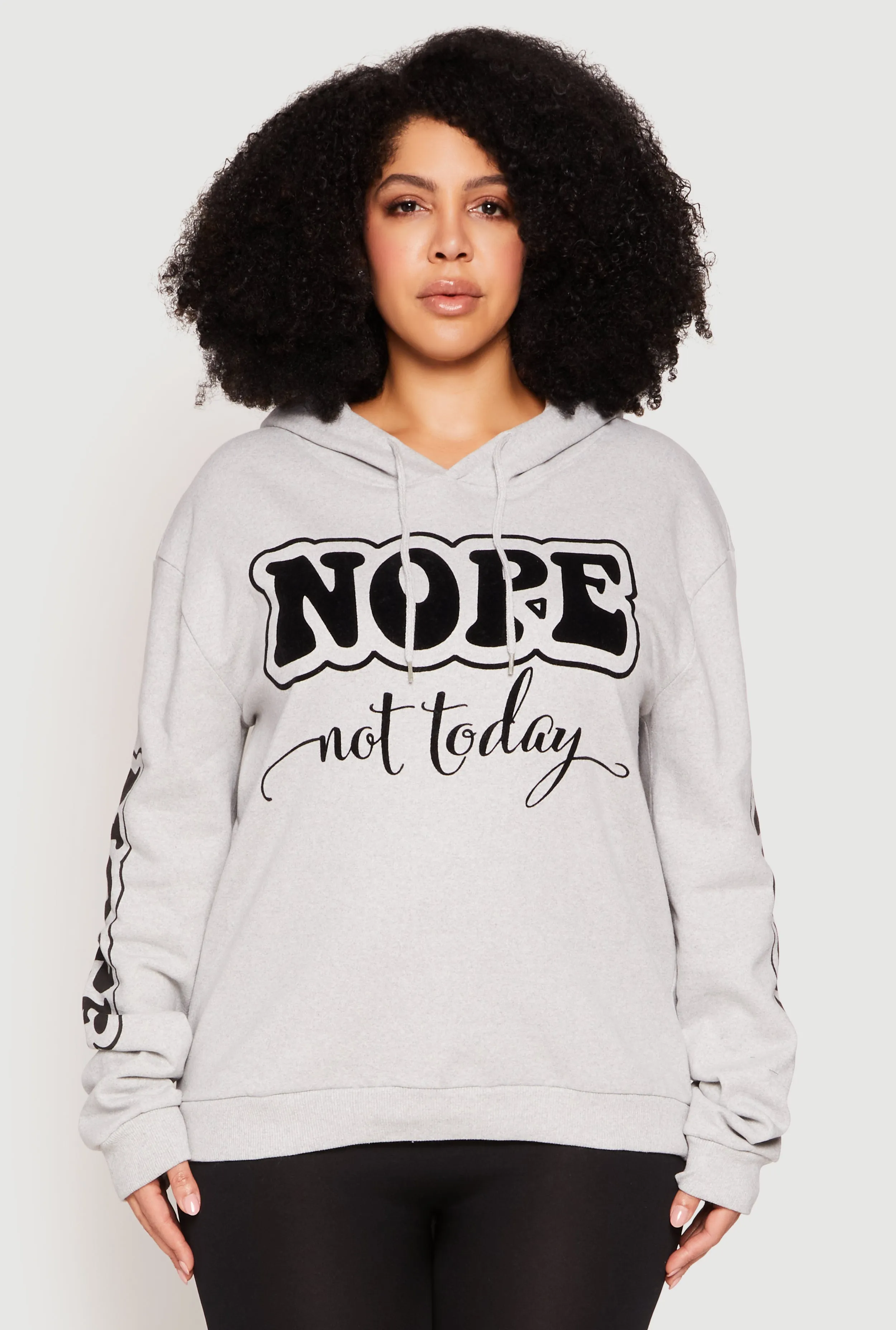 Plus Size Nope Not Today Pullover Hoodie sold by Rainbow product image thumbnail 2
