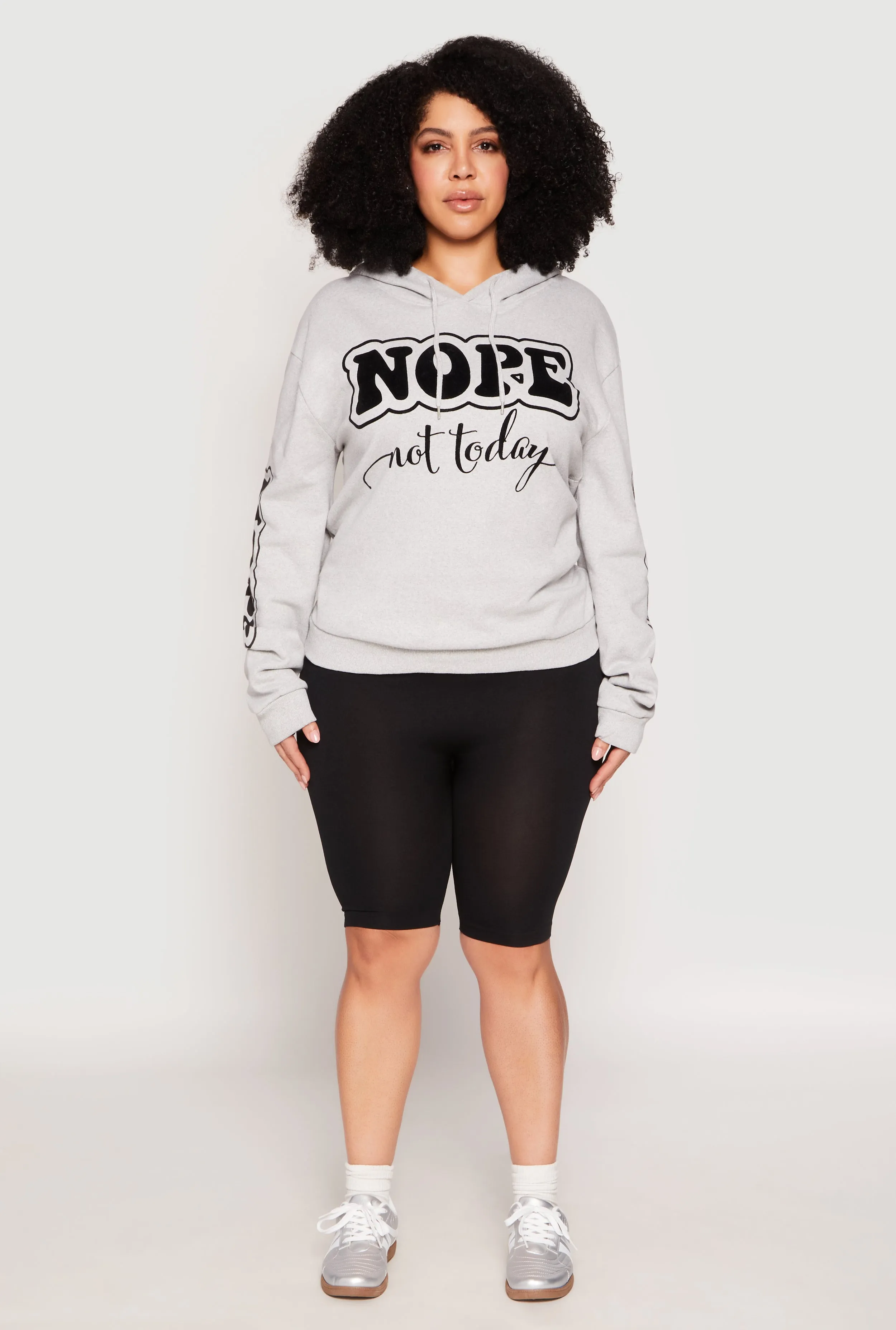 Plus Size Nope Not Today Pullover Hoodie sold by Rainbow