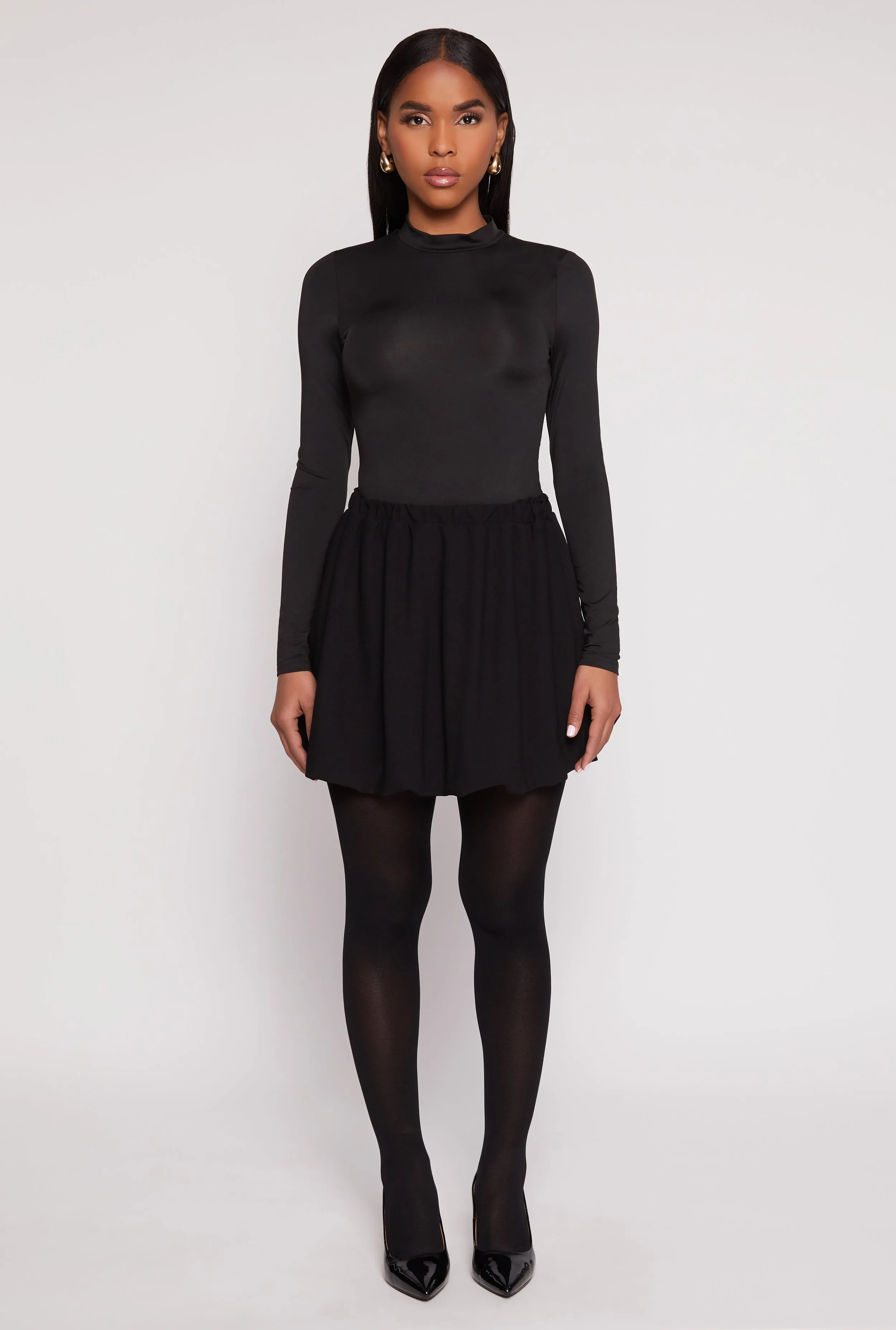 Crepe Knit Bubble Skirt sold by Rainbow