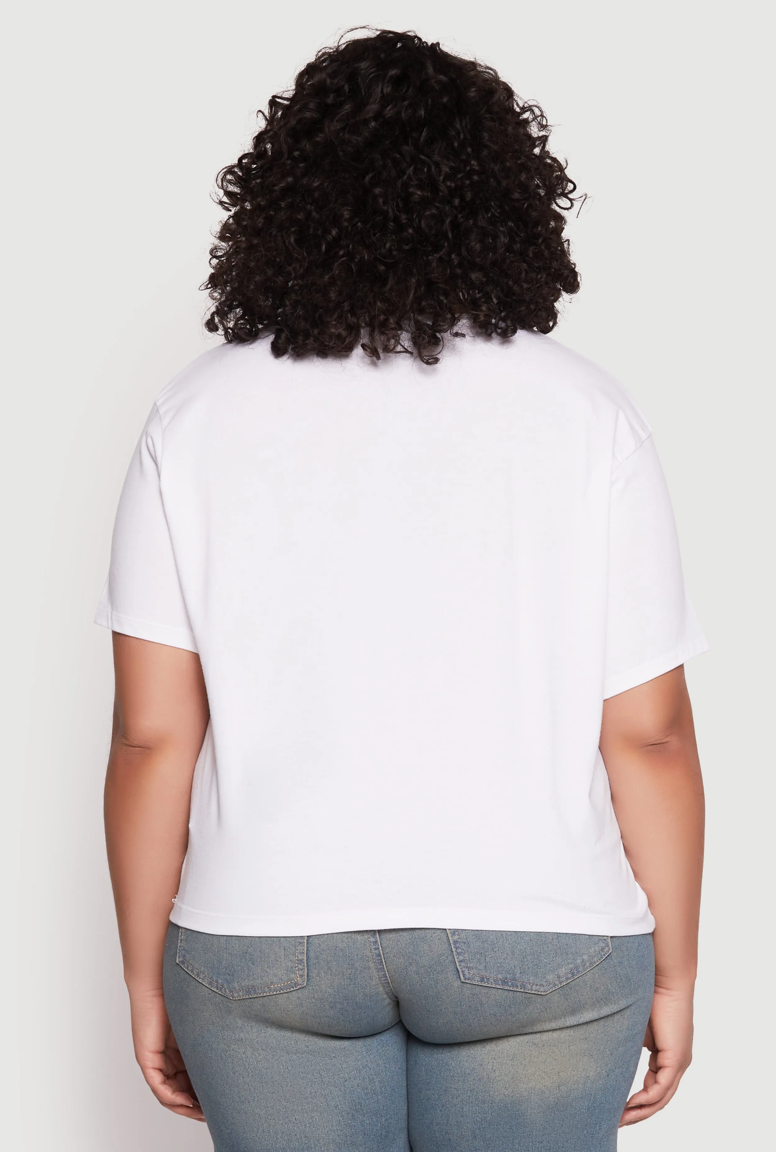 Plus Size Slashed Born To Be Free Tee sold by Rainbow product image thumbnail 5