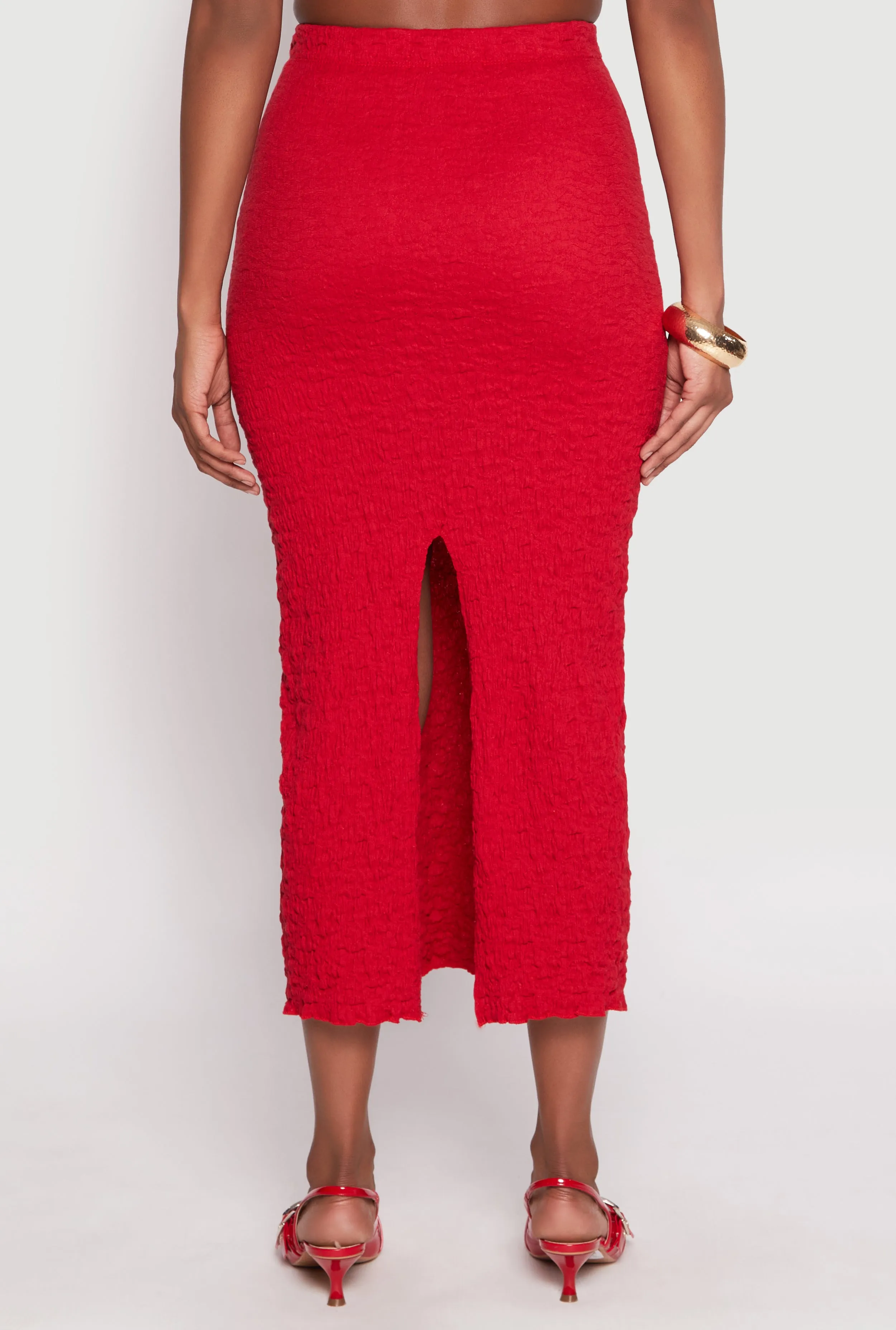 Almost Famous Textured Knit Back Slit Skirt sold by Rainbow product image thumbnail 3