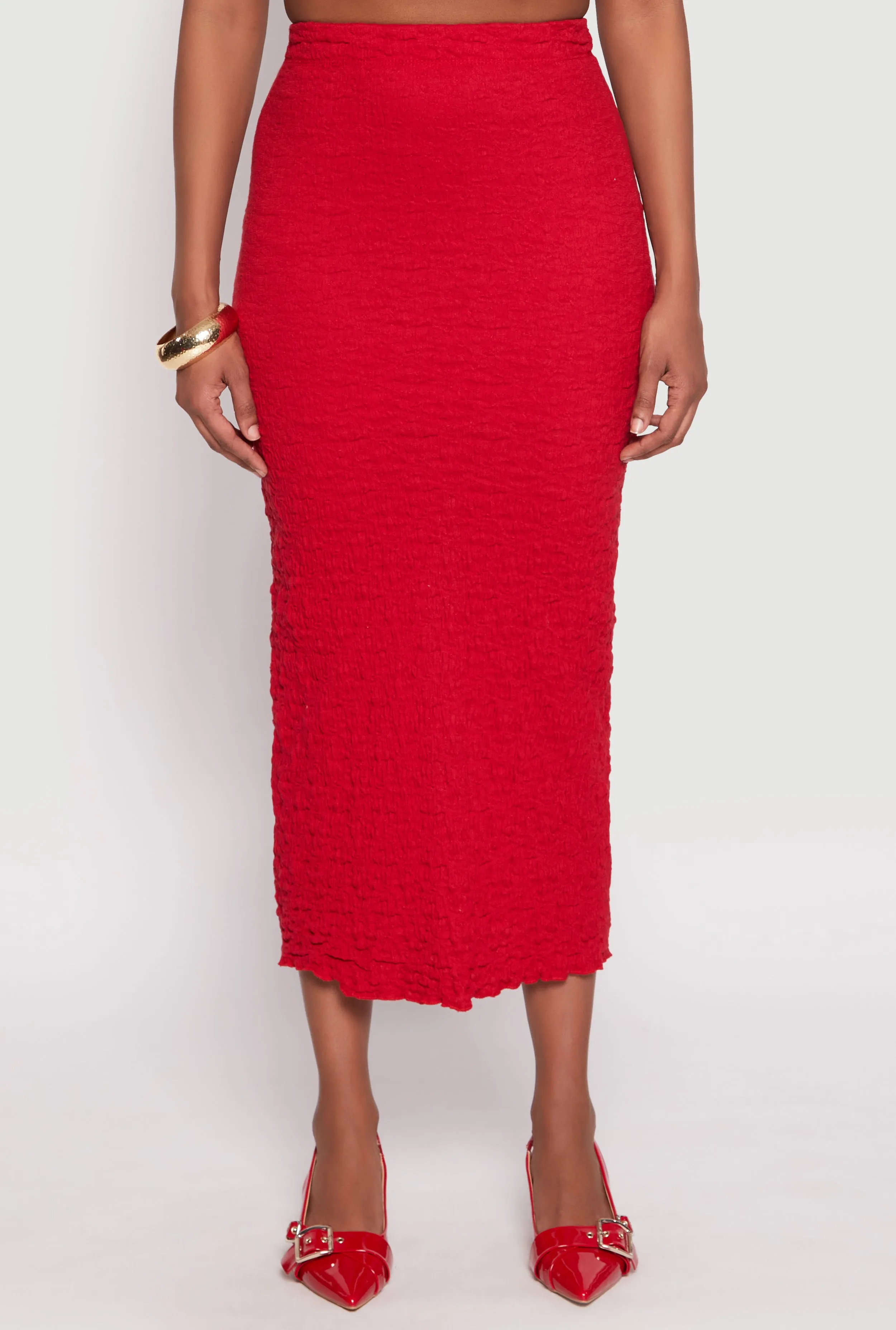 Almost Famous Textured Knit Back Slit Skirt sold by Rainbow product image thumbnail 2