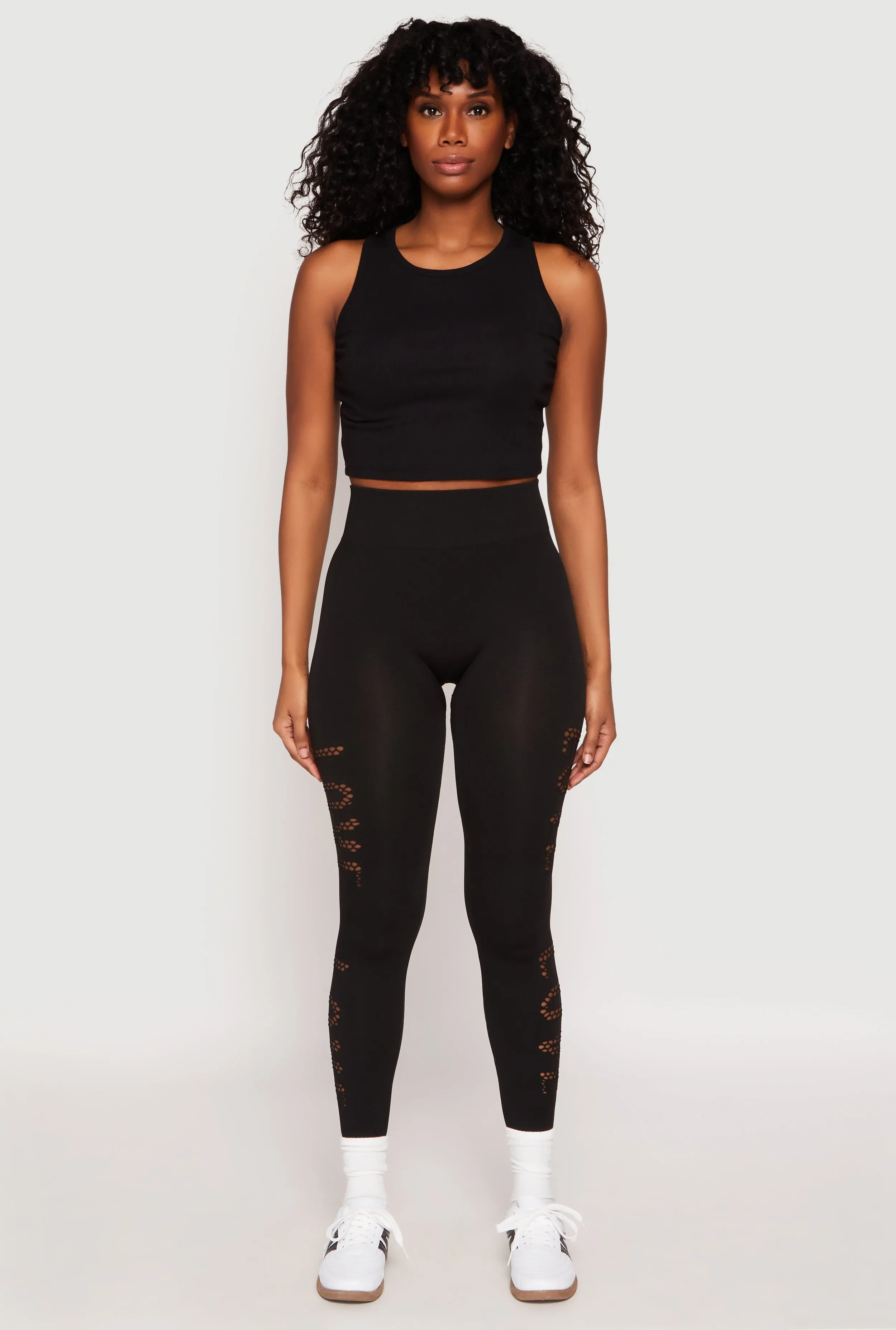 Seamless Laser Cut Love High Waist Leggings sold by Rainbow