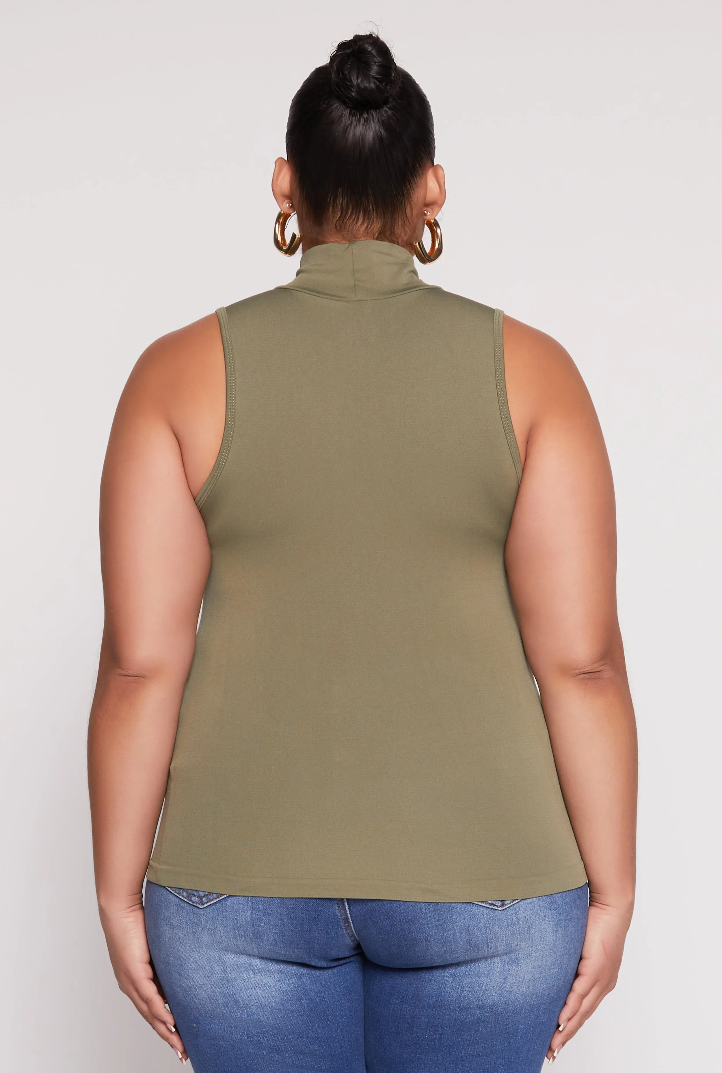 Plus Size Sleeveless Mock Neck Top sold by Rainbow product image thumbnail 5