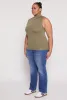 Plus Size Sleeveless Mock Neck Top sold by Rainbow
