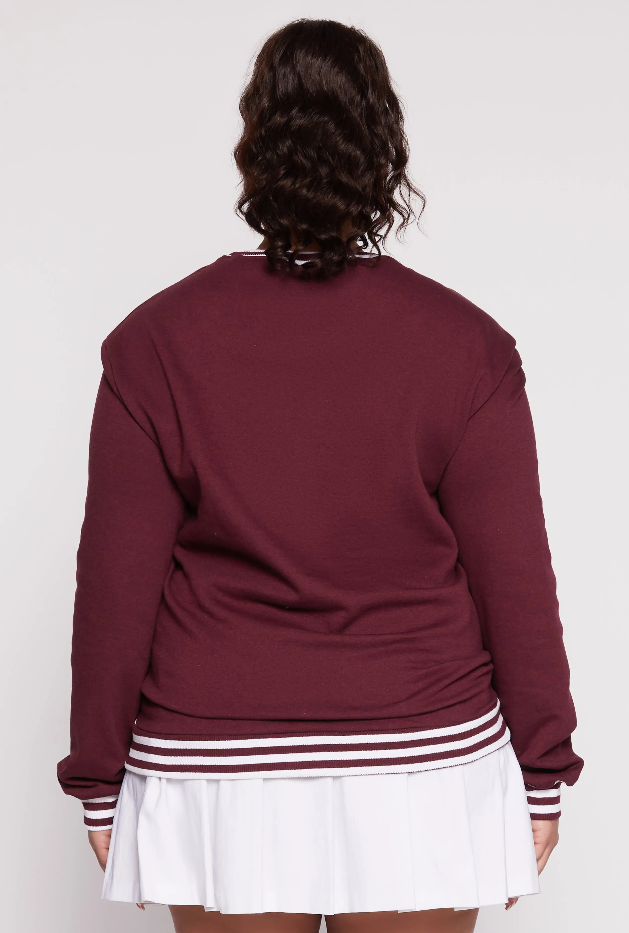 Plus Size Chenille LA Varsity Sweatshirt sold by Rainbow product image thumbnail 5