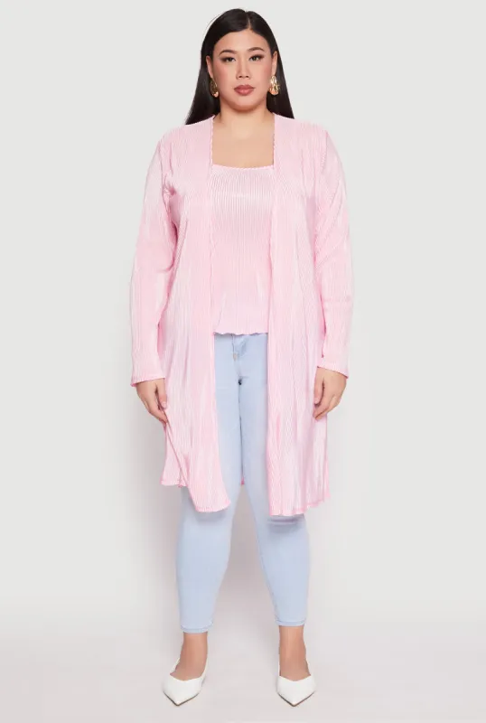 Plus Size Plisse Duster sold by Rainbow