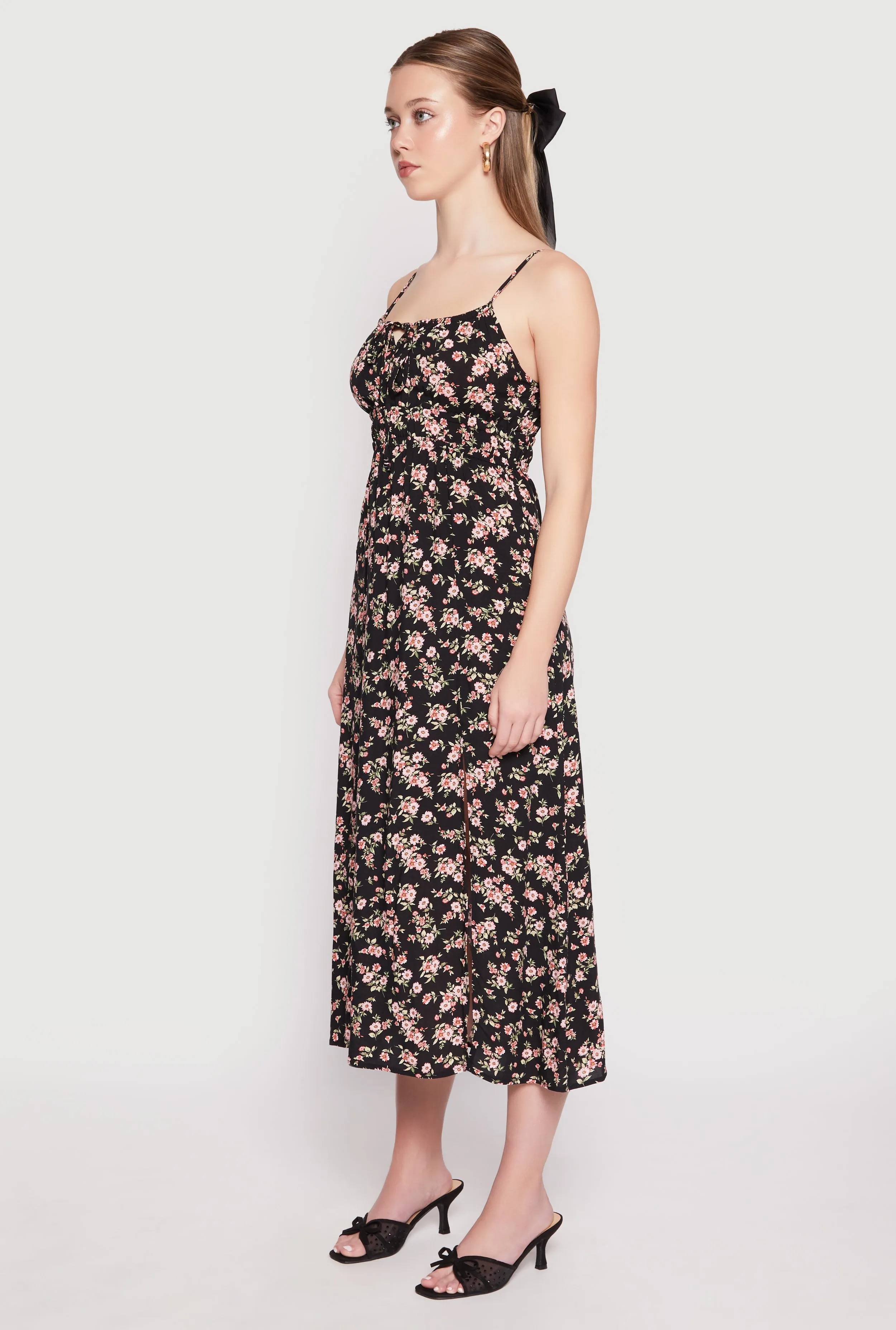 Floral Double Slit Midi Dress sold by Rainbow product image thumbnail 2