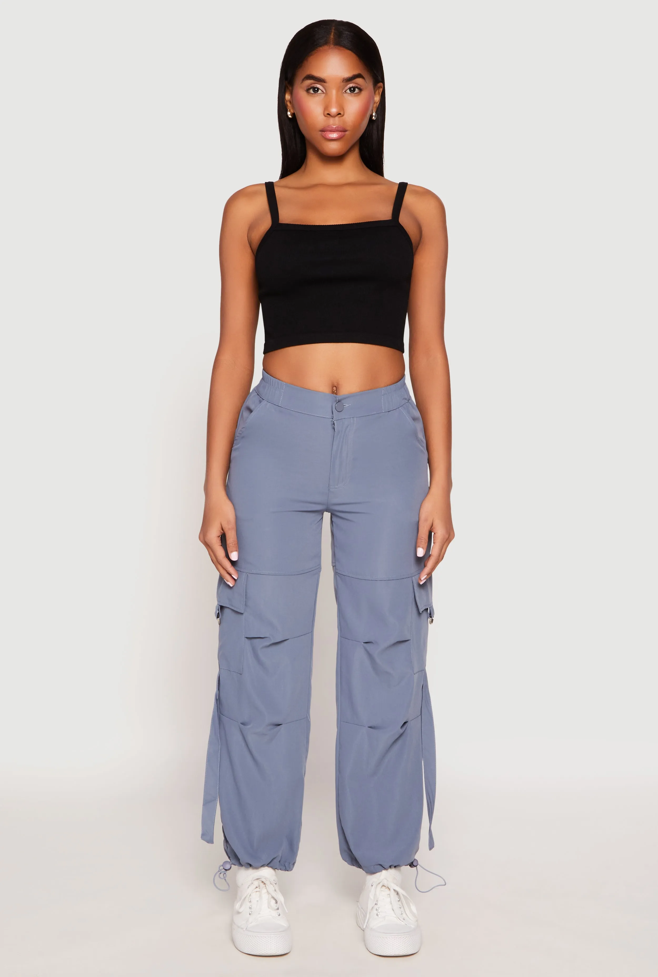 Toggle Drawstring Hem Cargo Pants sold by Rainbow