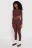 Seamless Long Sleeve Tie Back Crop Top sold by Rainbow
