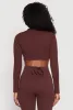 Seamless Long Sleeve Tie Back Crop Top sold by Rainbow