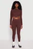 Seamless Long Sleeve Tie Back Crop Top sold by Rainbow