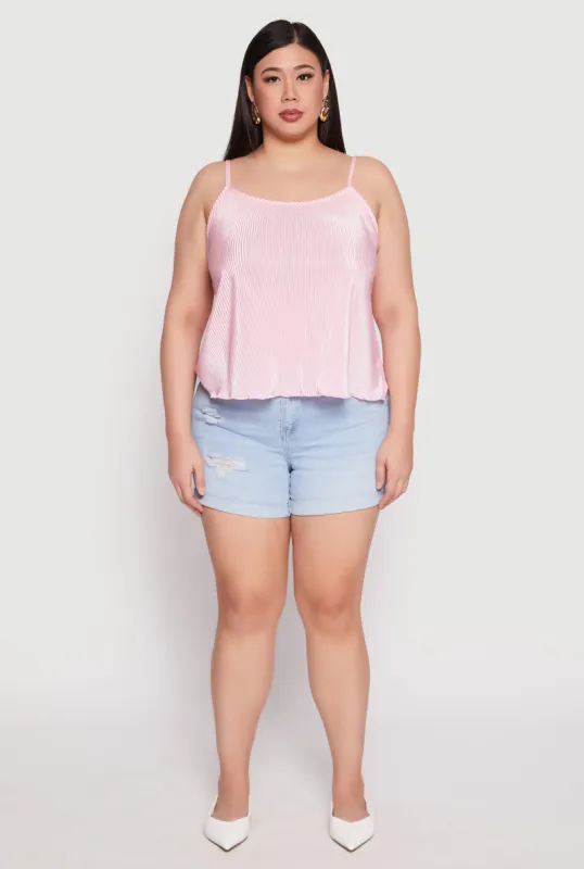 Plus Size Plisse Cami sold by Rainbow