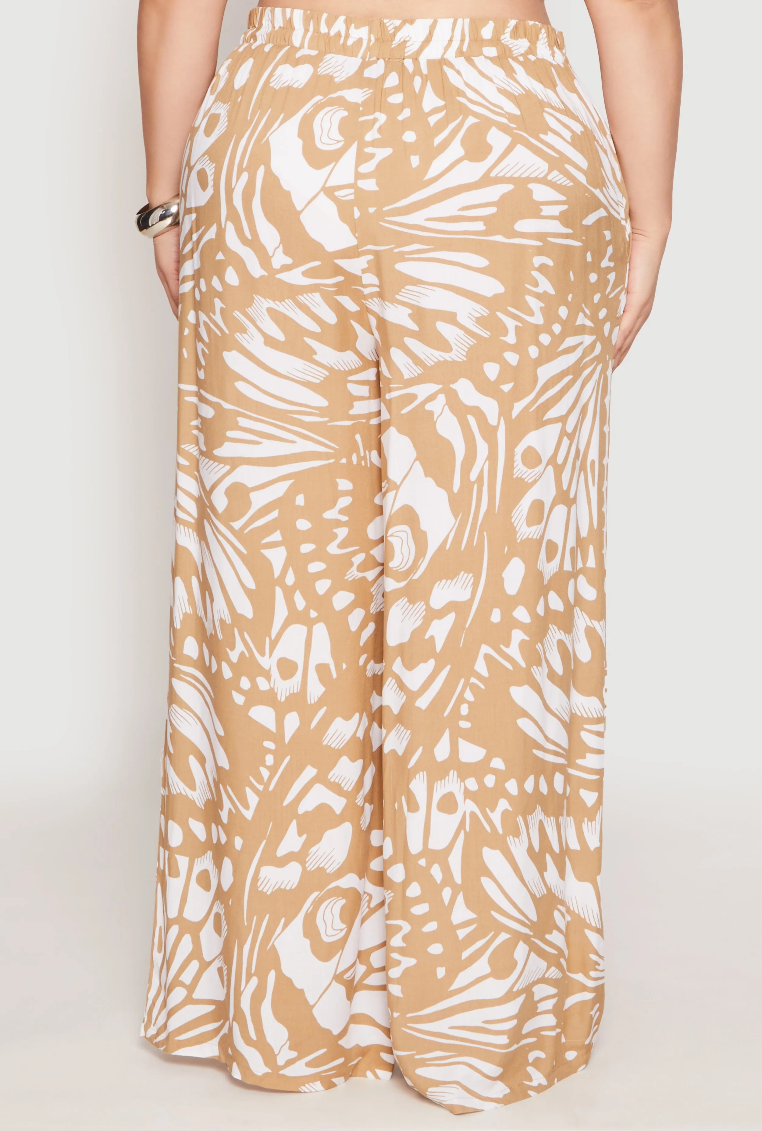Plus Size Abstract Butterfly Print Palazzo Pants sold by Rainbow product image thumbnail 3