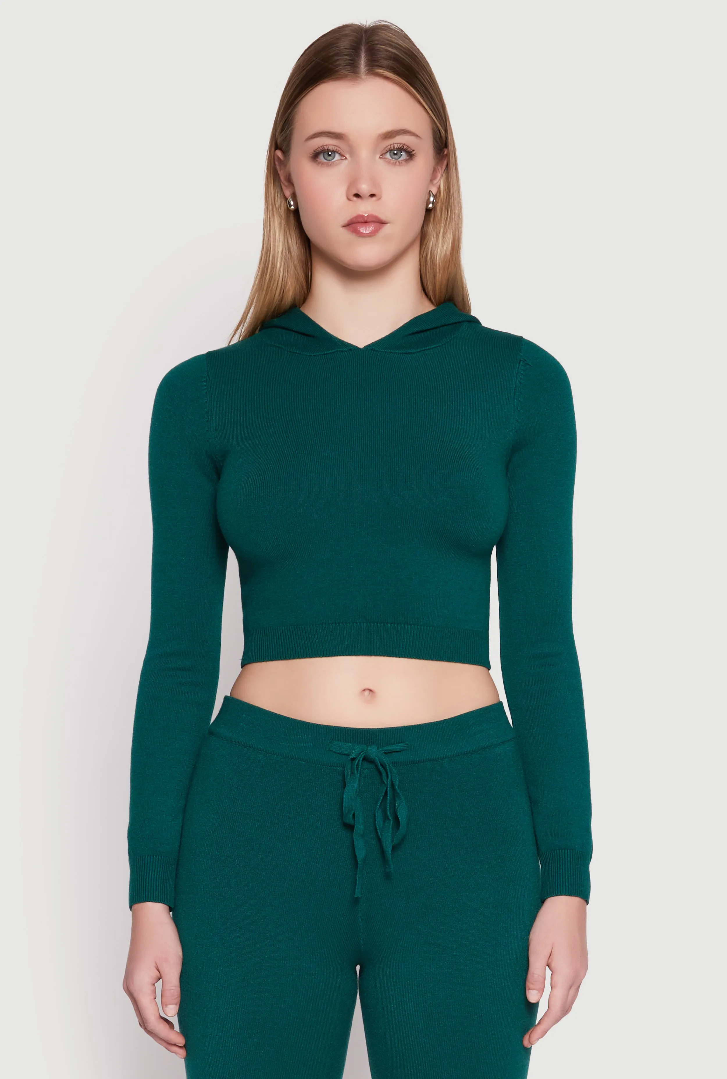 Daisy Cropped Hooded Pullover Sweater sold by Rainbow