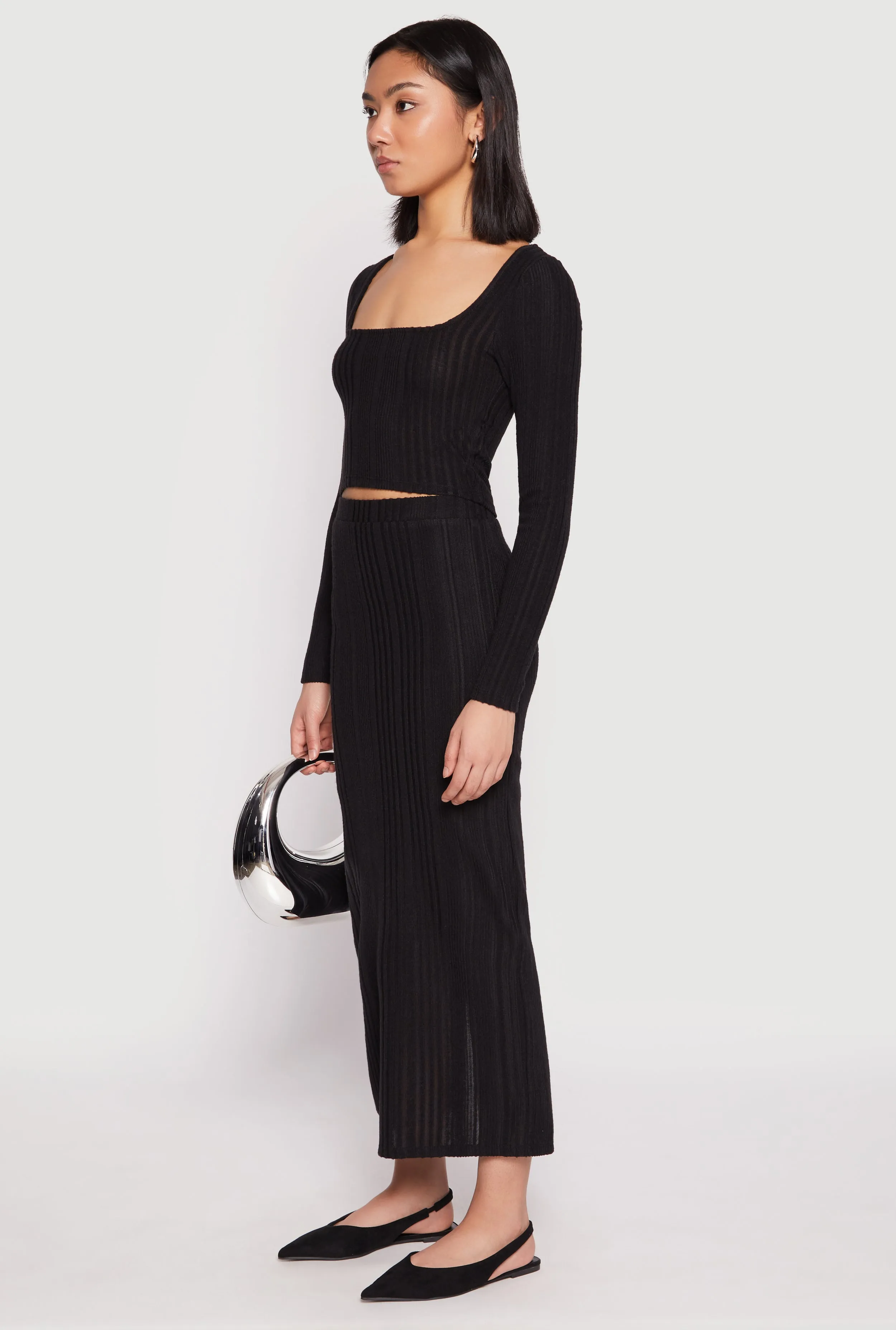 Almost Famous Brushed Knit Crop Top sold by Rainbow product image thumbnail 3