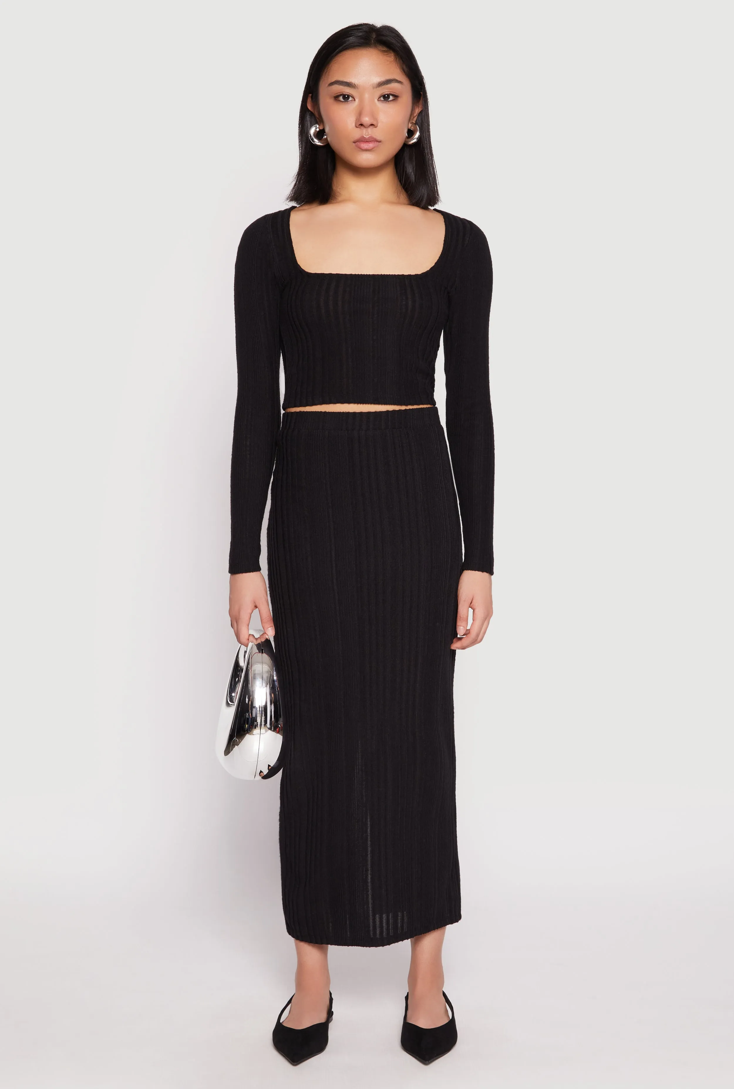 Almost Famous Brushed Knit Crop Top sold by Rainbow product image thumbnail 2