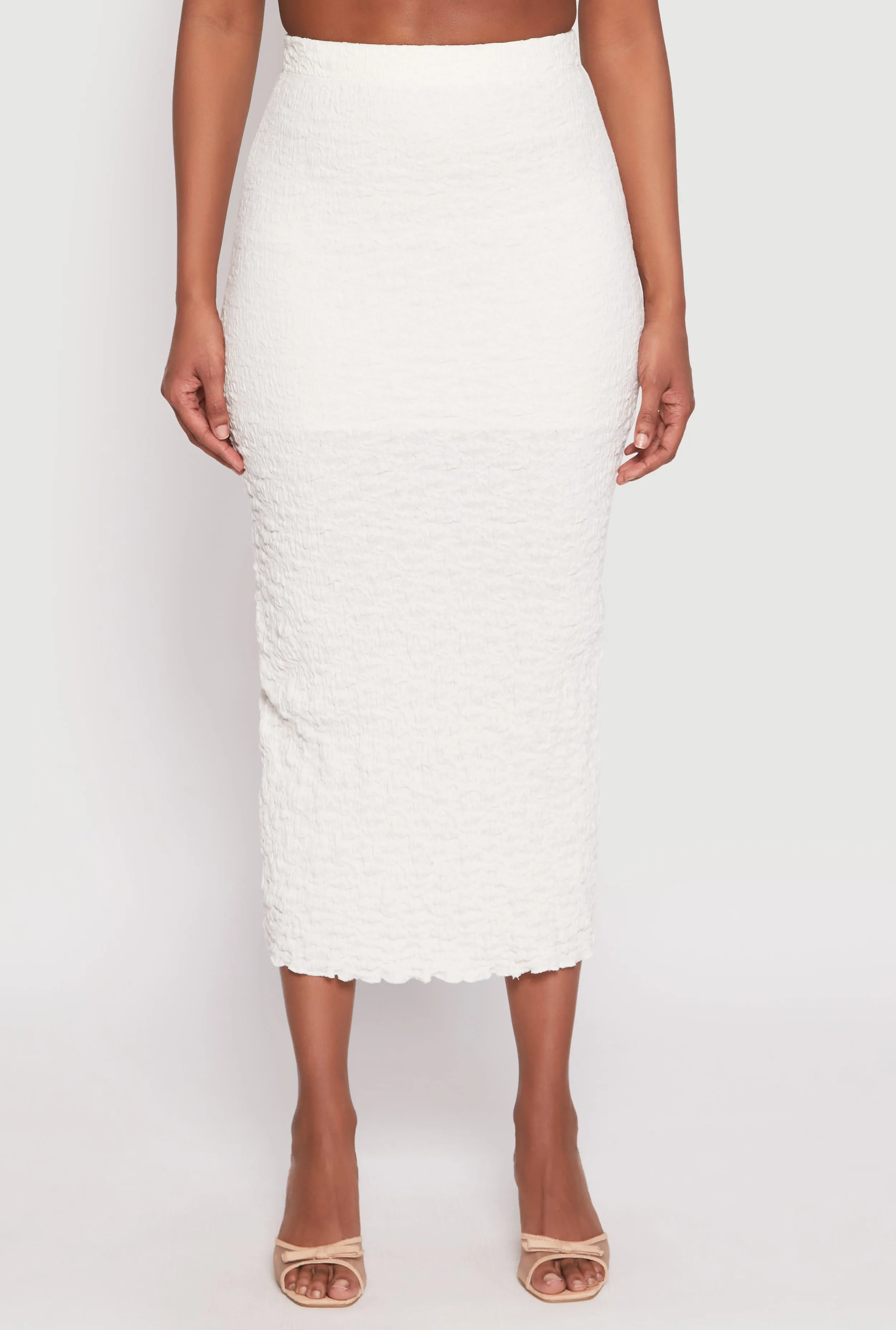Almost Famous Textured Knit Back Slit Skirt sold by Rainbow product image thumbnail 2