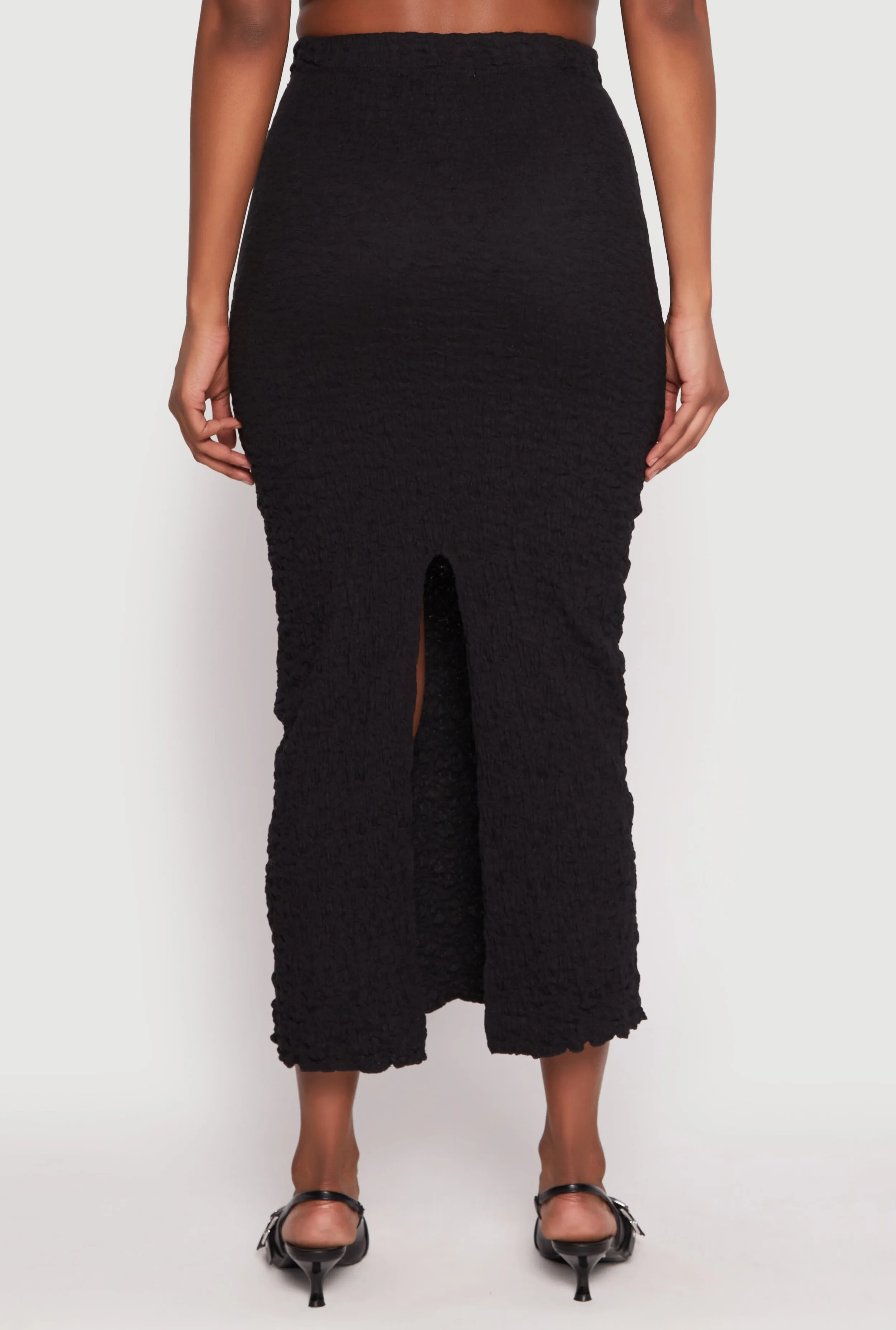 Almost Famous Textured Knit Back Slit Skirt sold by Rainbow product image thumbnail 3