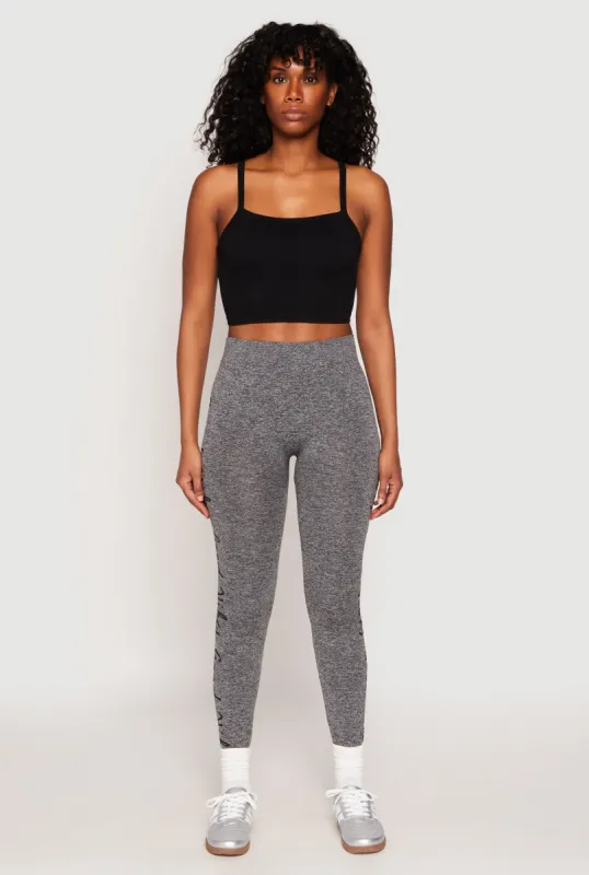Good Vibes Graphic High Waisted Leggings sold by Rainbow