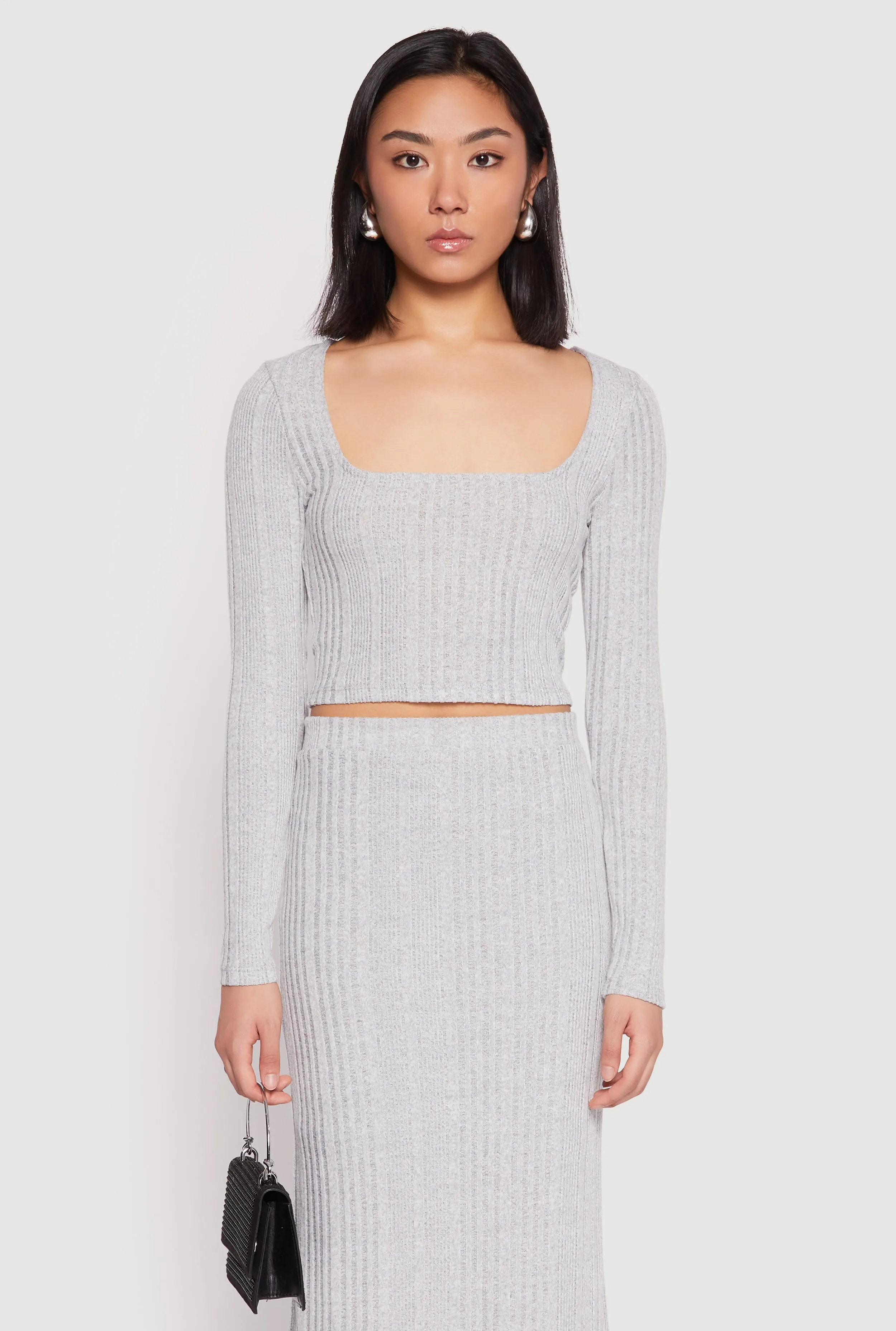 Almost Famous Brushed Knit Crop Top sold by Rainbow