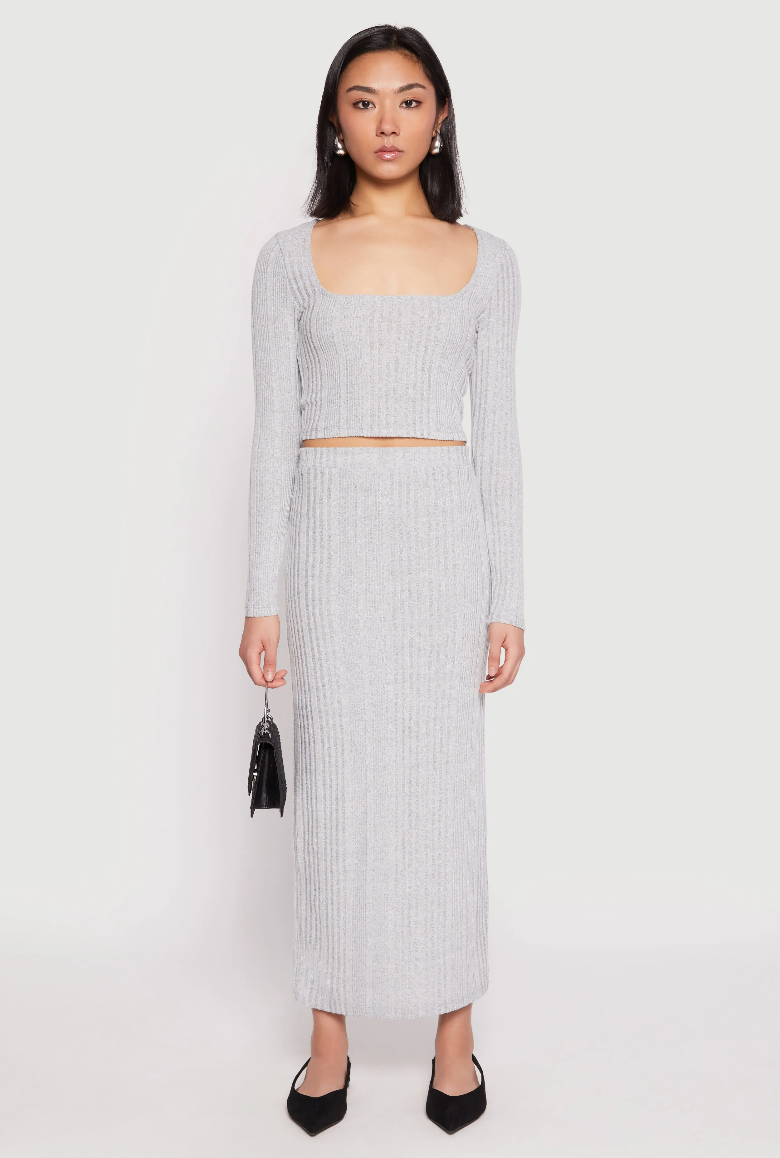 Almost Famous Brushed Knit Crop Top sold by Rainbow product image thumbnail 2