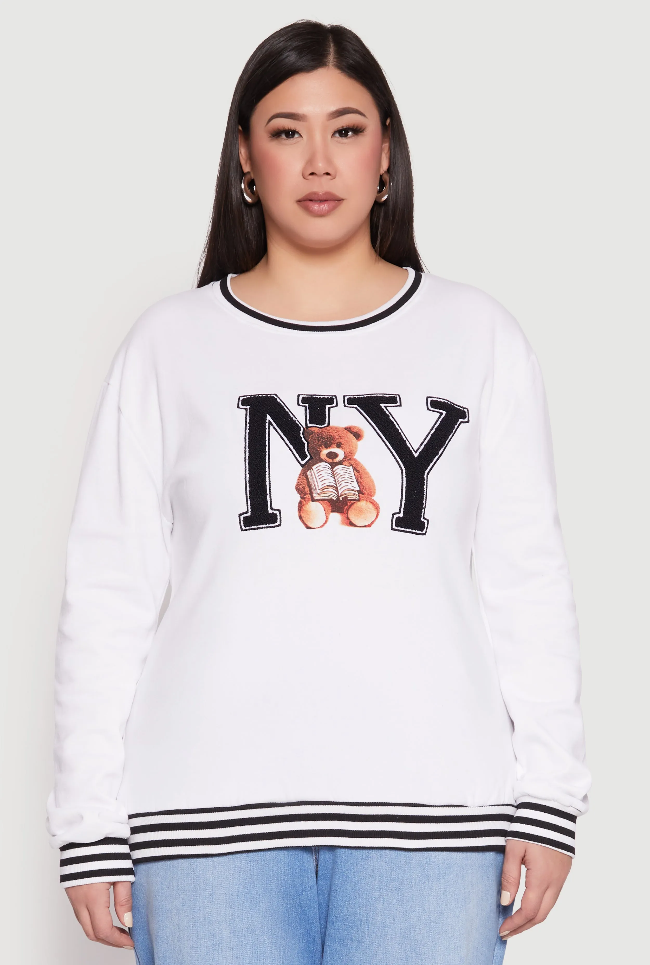 Plus Size NY Bear Crew Neck Sweatshirt sold by Rainbow product image thumbnail 2
