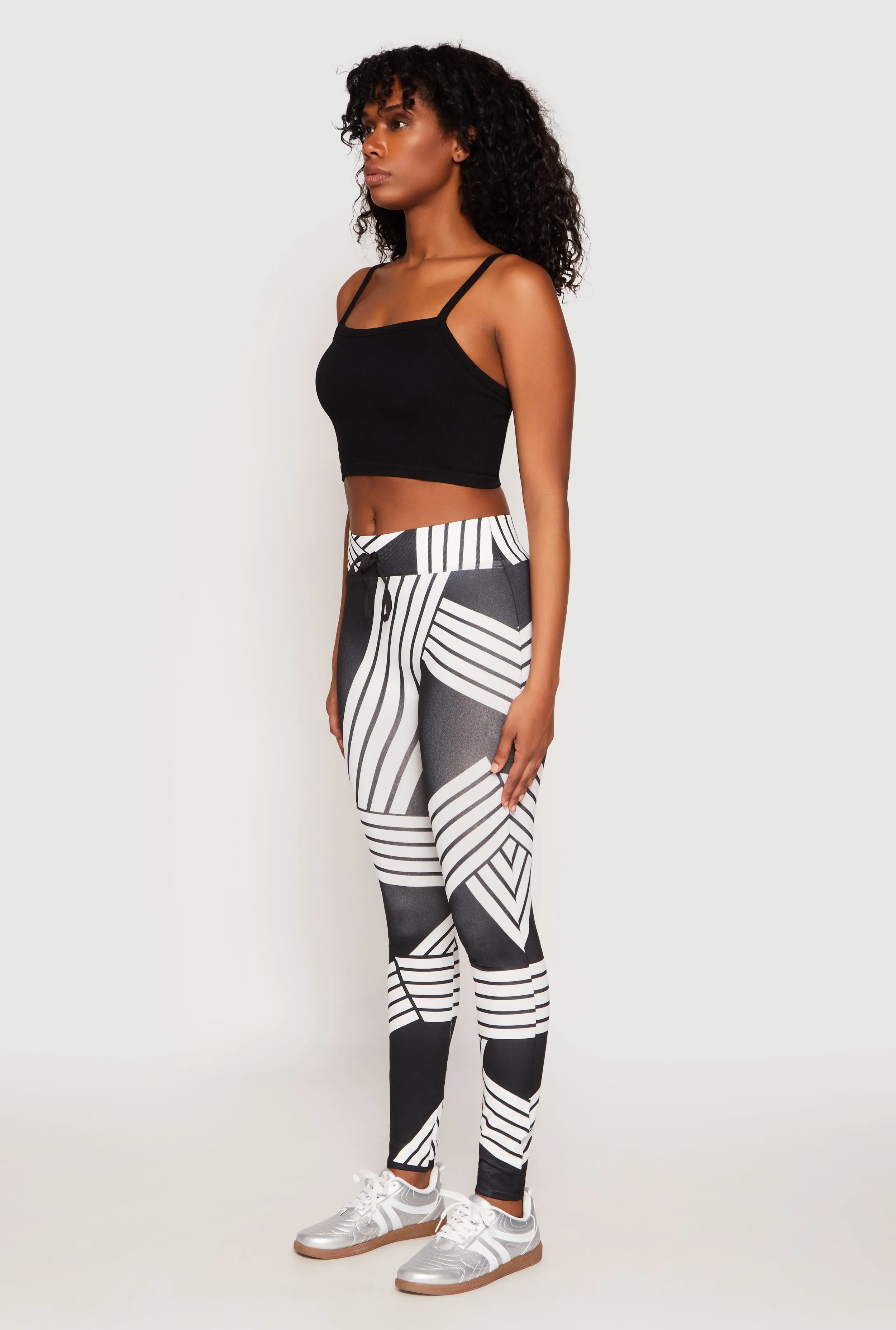 Striped Print Drawstring Detail Leggings sold by Rainbow product image thumbnail 2