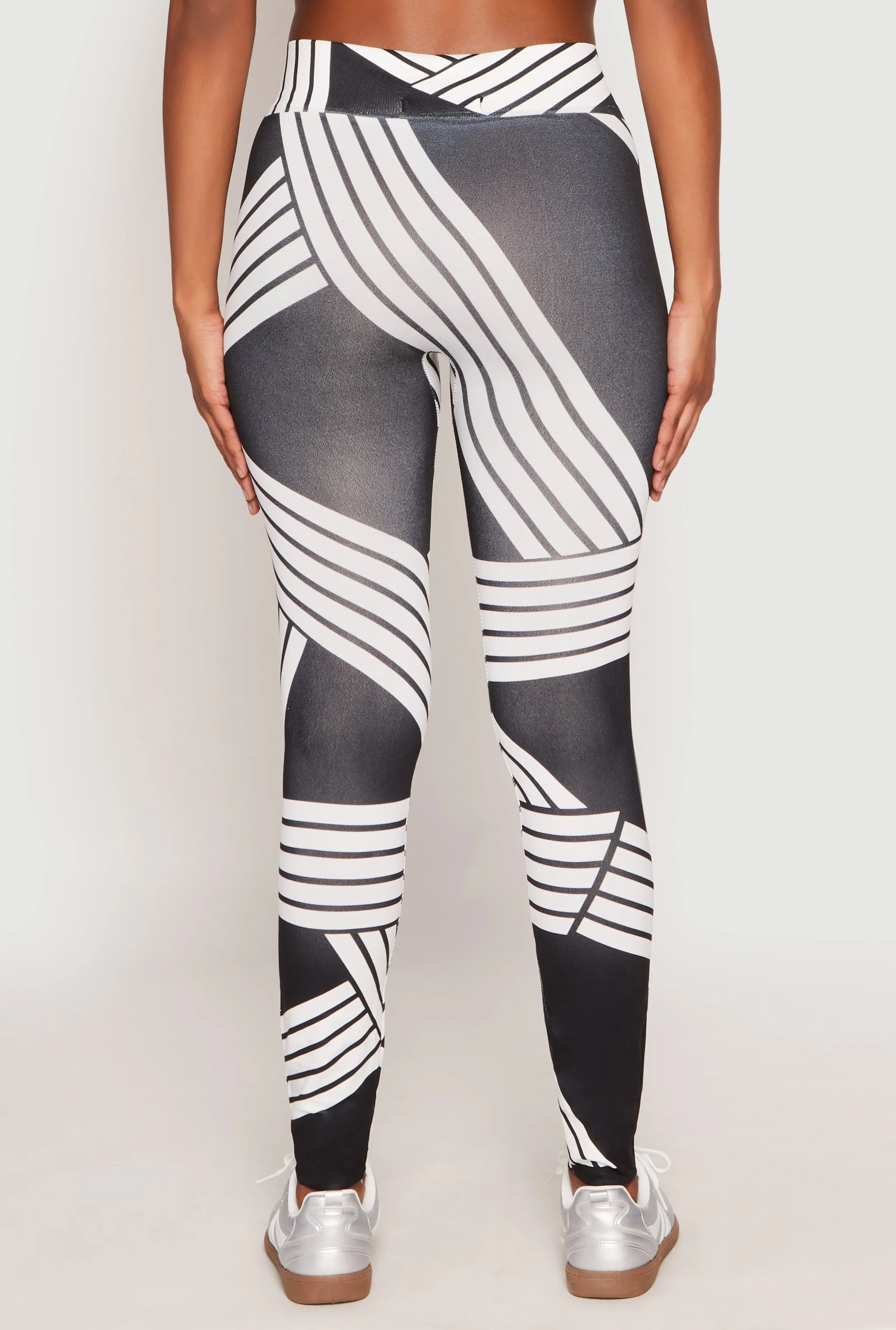 Striped Print Drawstring Detail Leggings sold by Rainbow product image thumbnail 5