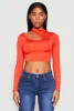 Daisy Keyhole Shoulder Crop Top sold by Rainbow