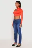 Daisy Keyhole Shoulder Crop Top sold by Rainbow