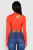 Daisy Keyhole Shoulder Crop Top sold by Rainbow