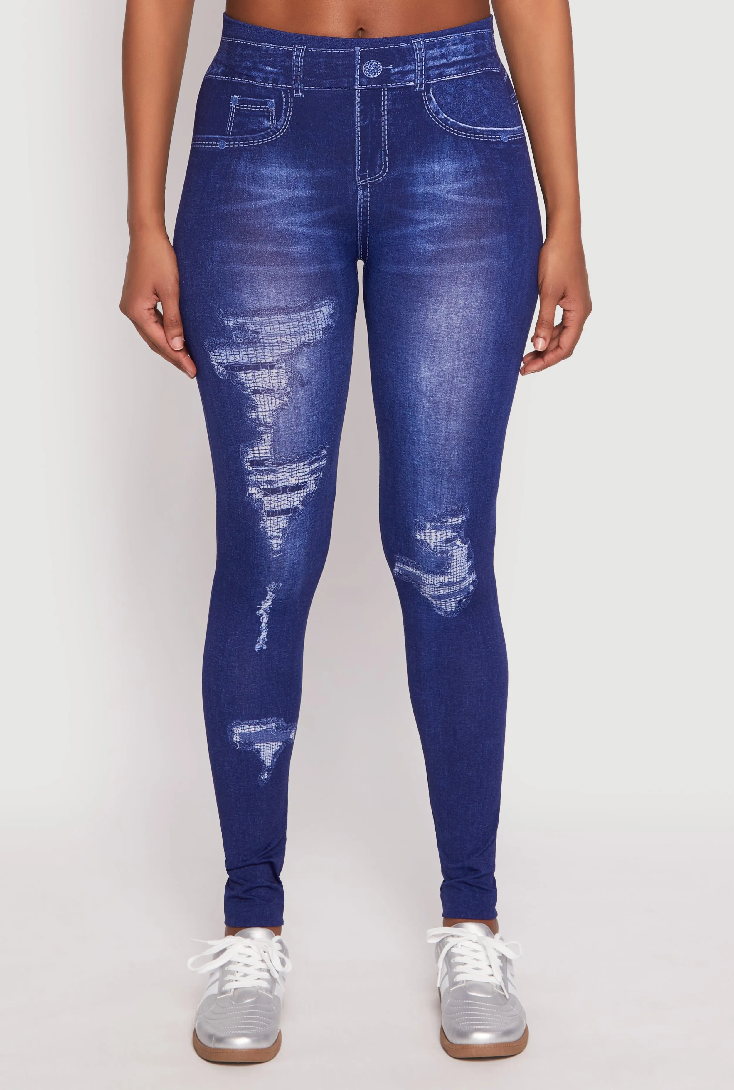 Distressed Denim Print Jeggings sold by Rainbow product image thumbnail 3