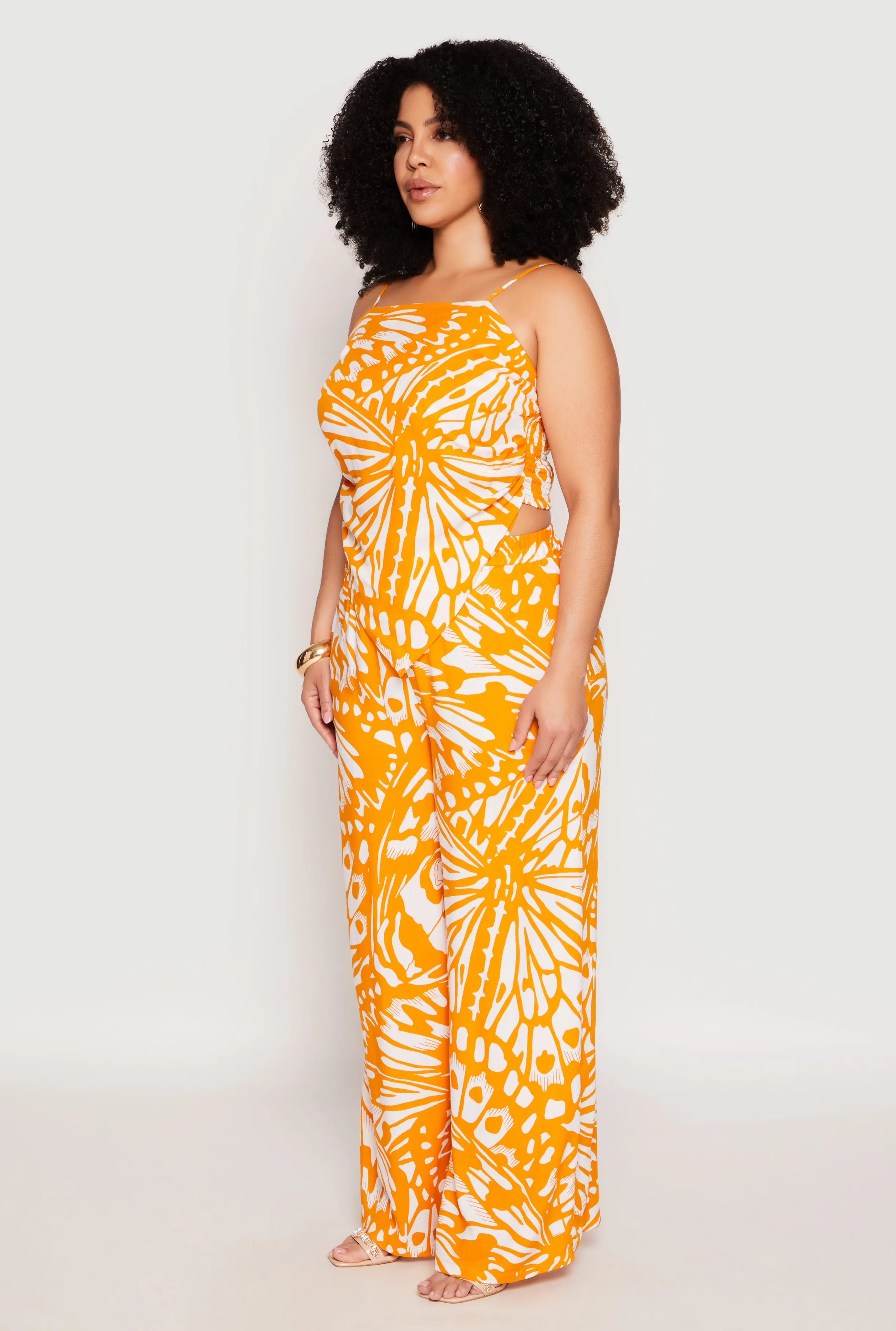 Plus Size Abstract Butterfly Print Hanky Hem Top sold by Rainbow product image thumbnail 3