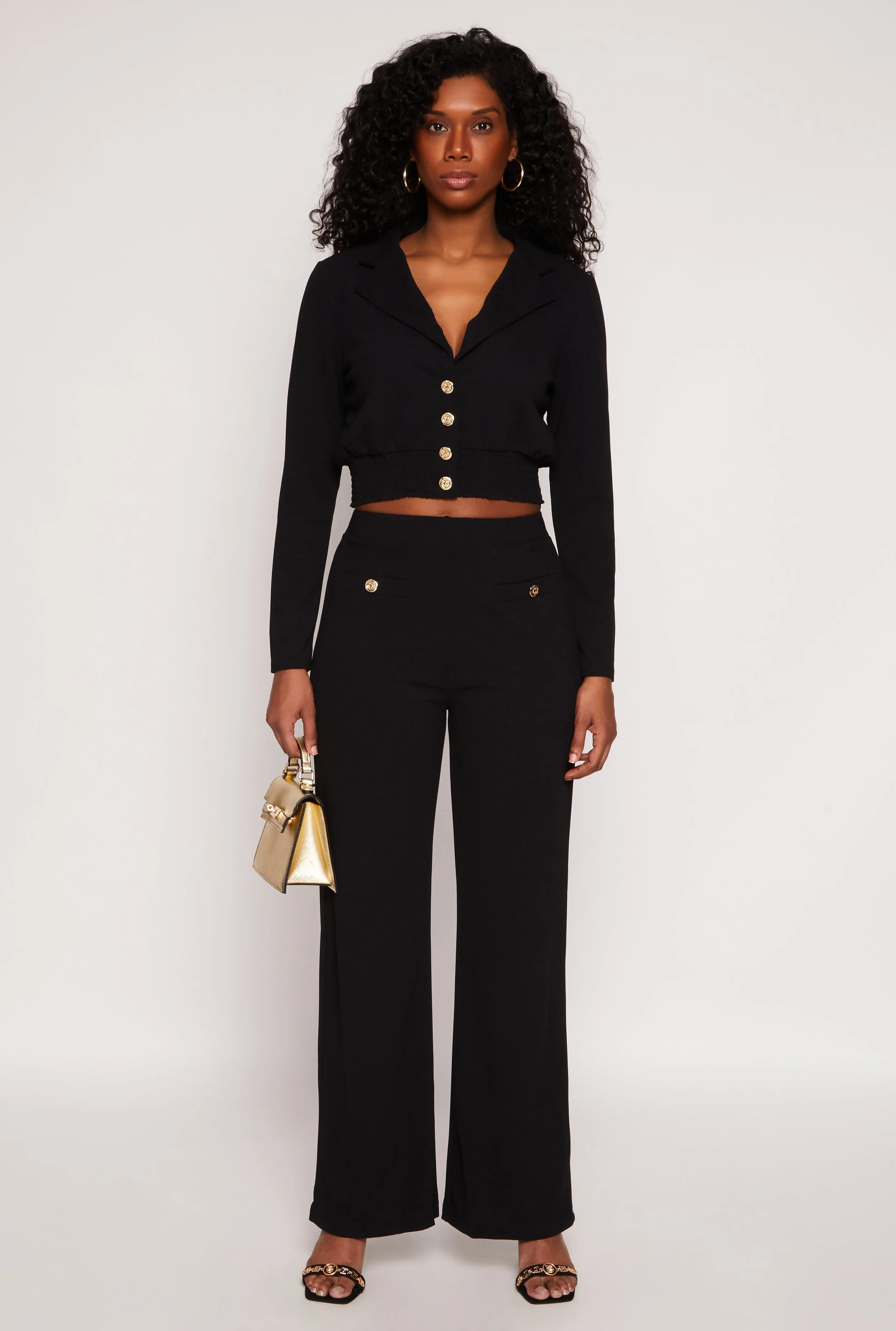 Smocked Button Front Blouse sold by Rainbow product image thumbnail 2