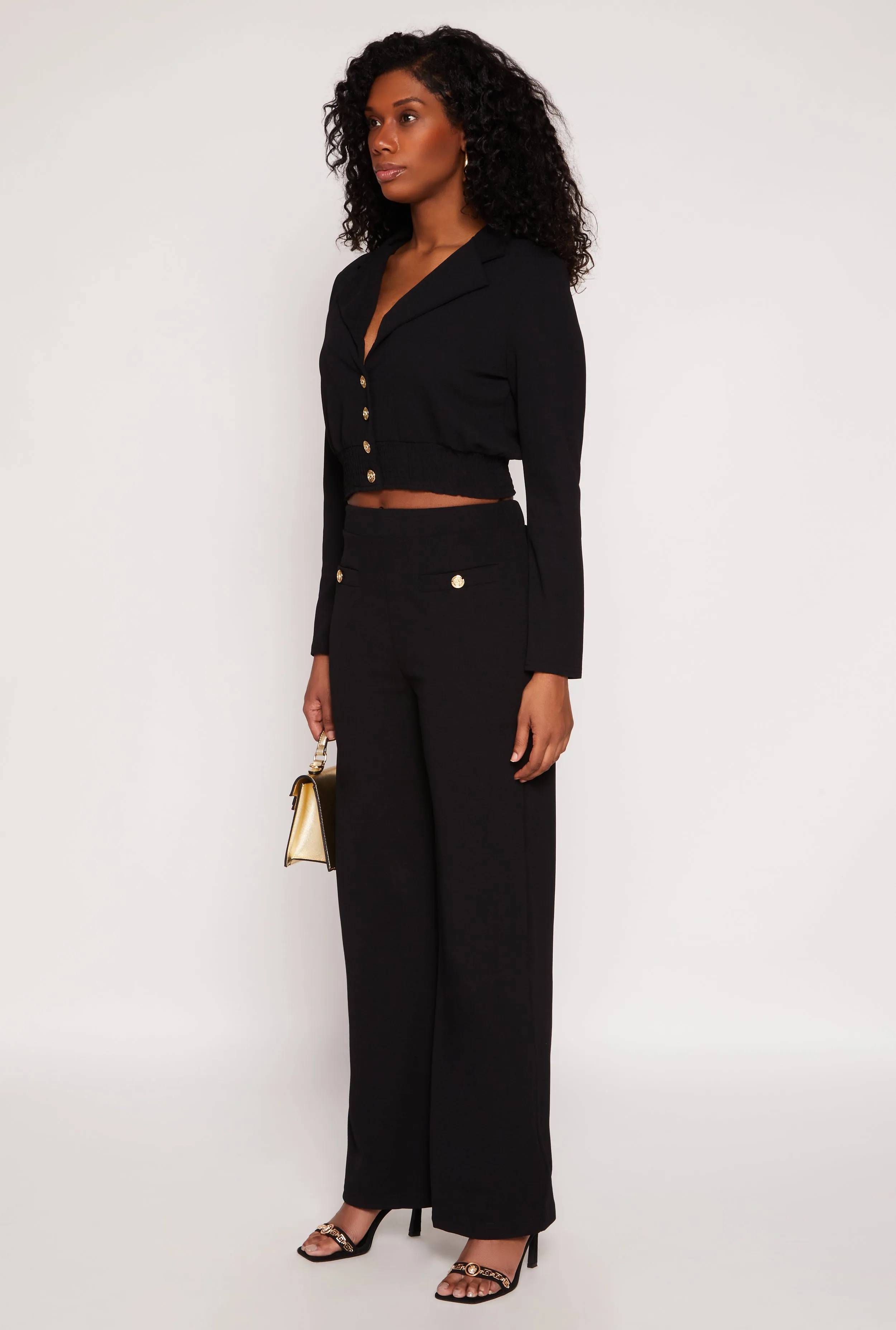 Smocked Button Front Blouse sold by Rainbow product image thumbnail 3