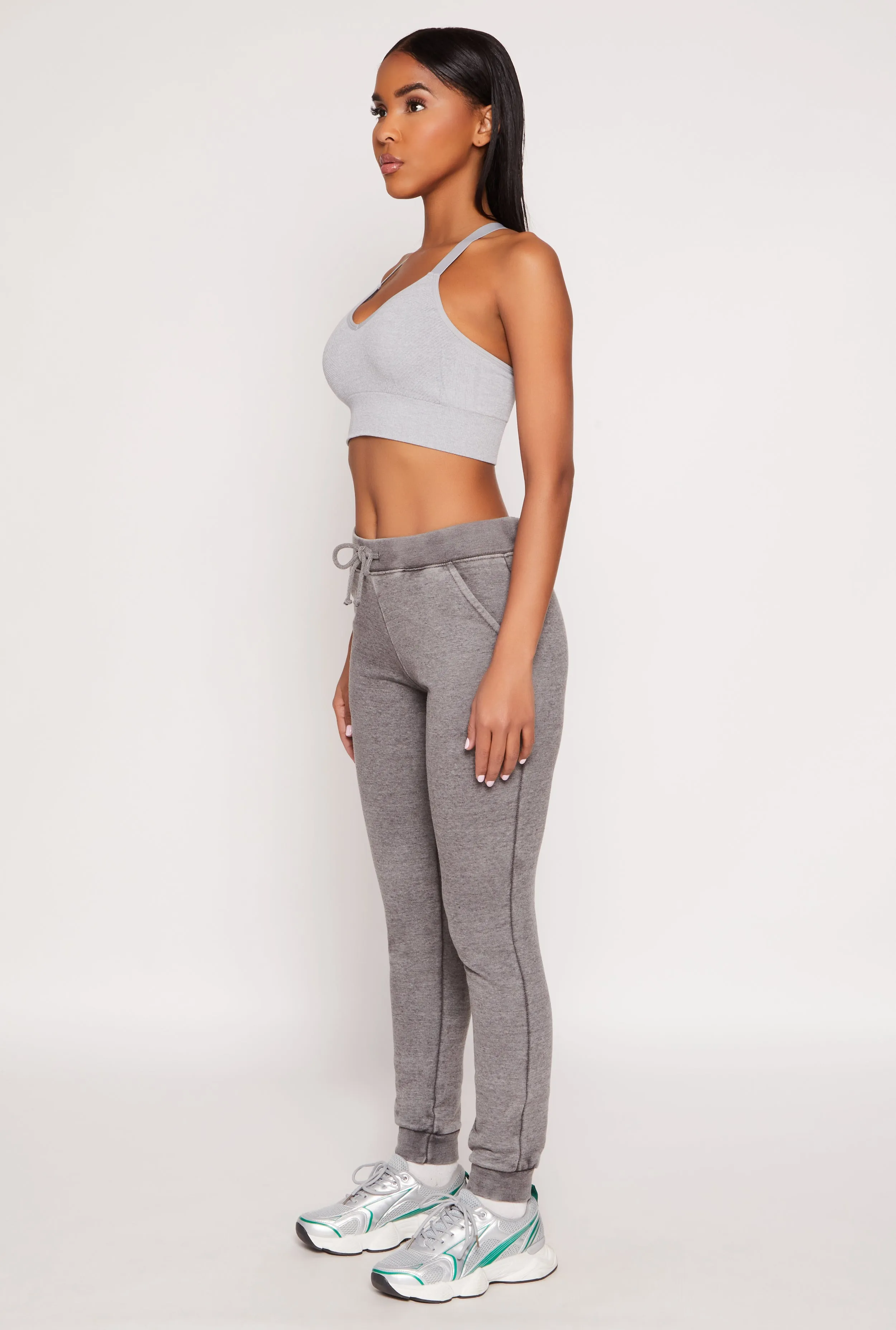 Fleece Lined Acid Wash Drawstring Joggers sold by Rainbow product image thumbnail 2