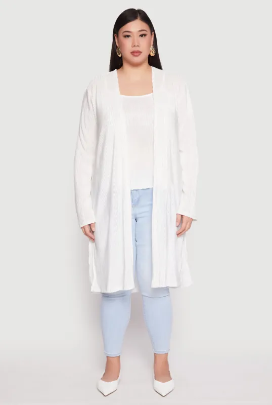 Plus Size Plisse Duster sold by Rainbow